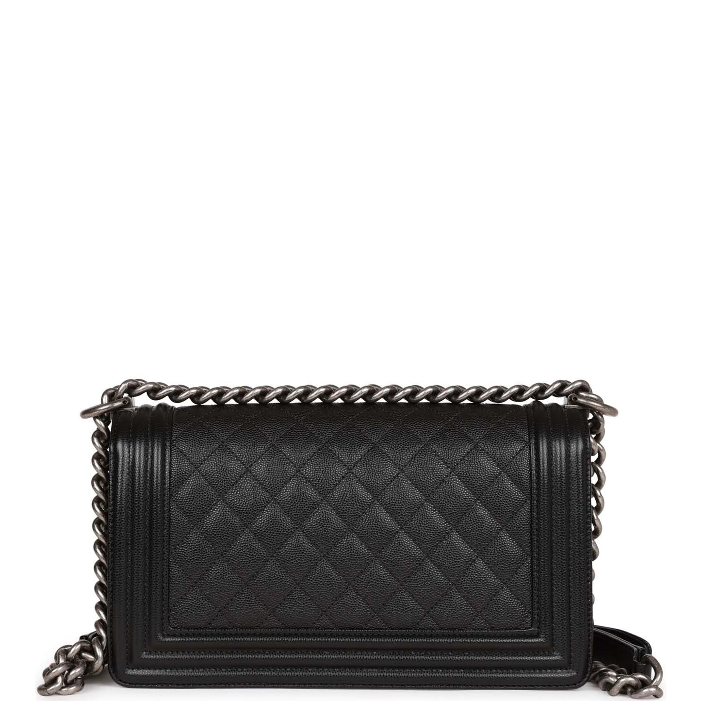 Chanel Medium Boy Bag Black Caviar Ruthenium Hardware