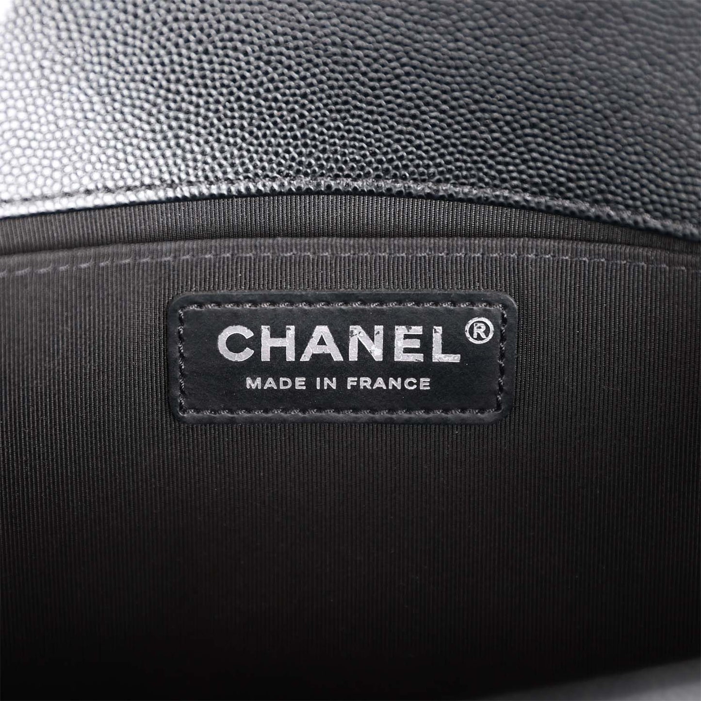 Chanel Medium Boy Bag Black Caviar Ruthenium Hardware
