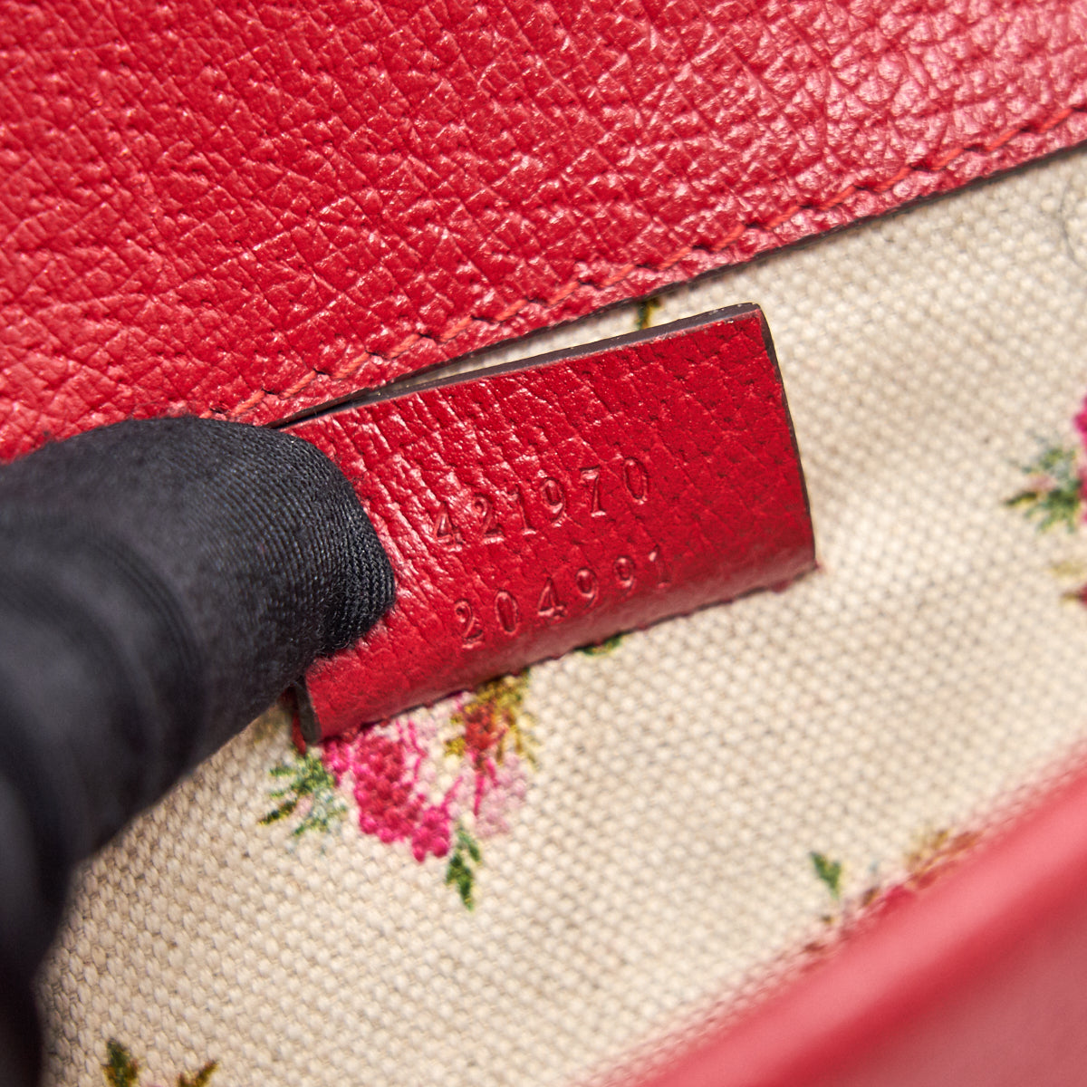 Gucci Dionysus Leather Mini Bag Red