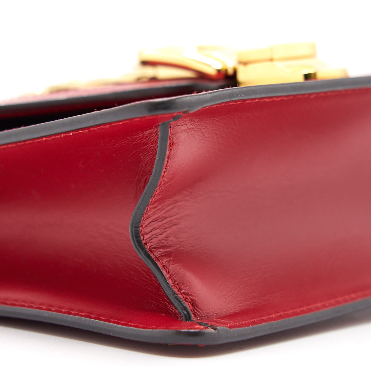 Gucci Sylvie Leather Mini Chain Bag Red