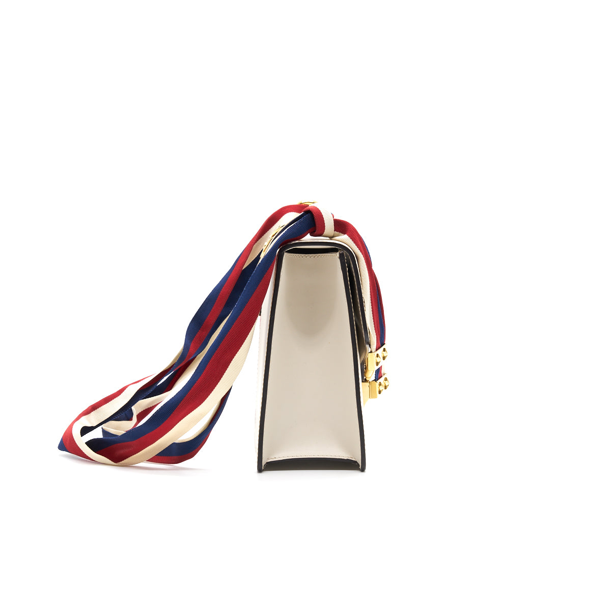 Gucci Sylvie Small Shoulder Bag White (Leather Strap Missing)