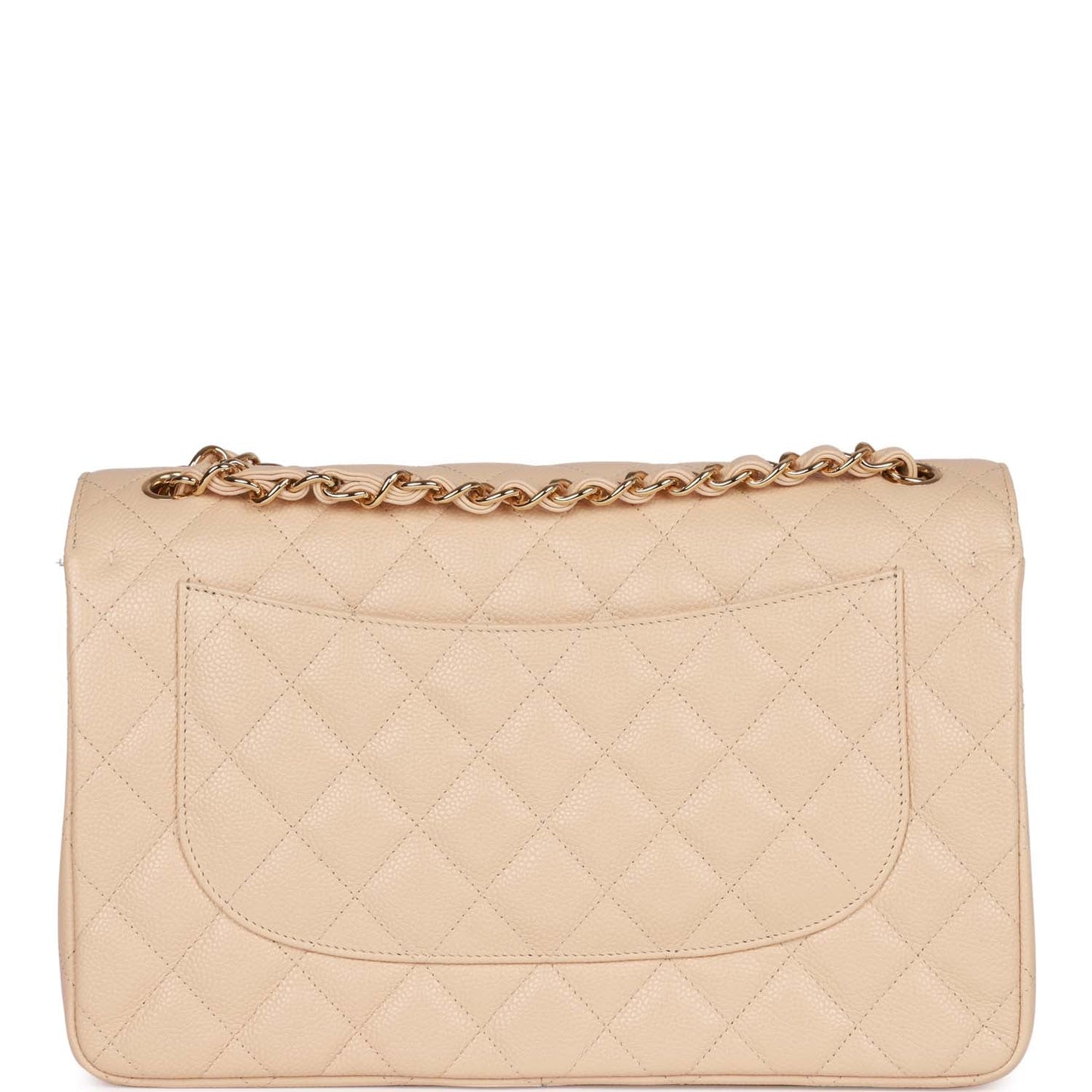 Chanel Jumbo Classic Double Flap Bag Beige Clair Caviar Gold Hardware