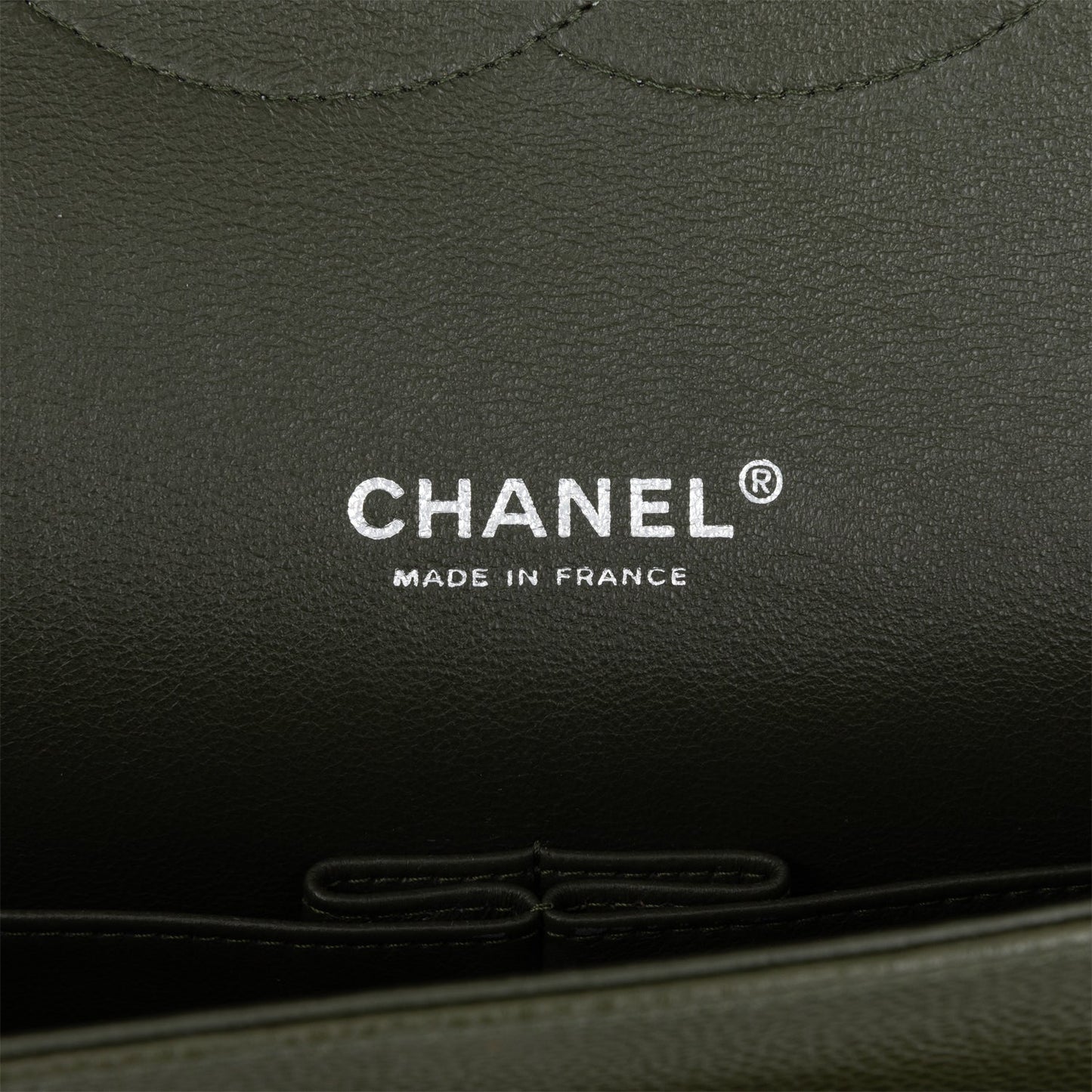 Chanel Maxi Classic Double Flap Bag Dark Green Caviar Silver Hardware