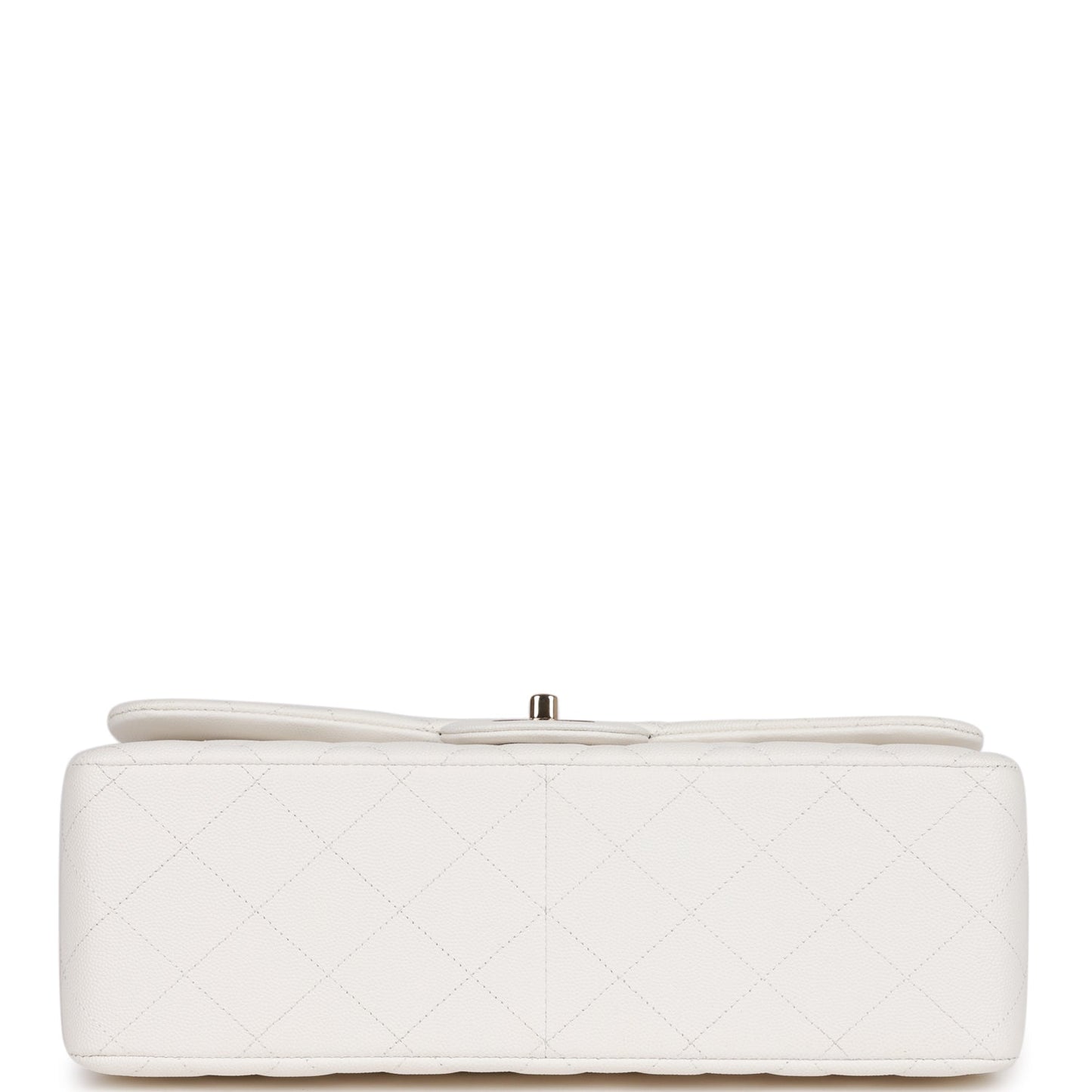 Chanel Jumbo Classic Double Flap Bag White Caviar Gold Hardware