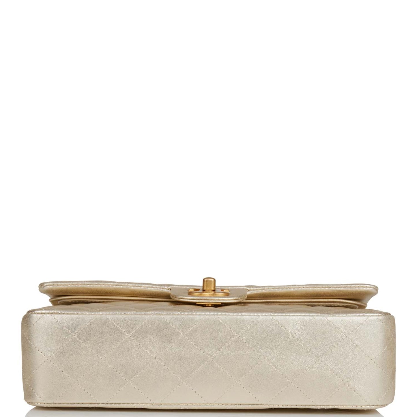 Chanel Medium Classic Double Flap Bag Gold Iridescent Lambskin Antique Gold Hardware