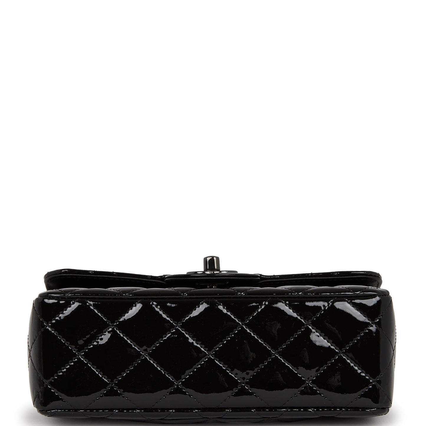 Chanel Mini Rectangular Flap Bag SO Black Patent Black Hardware