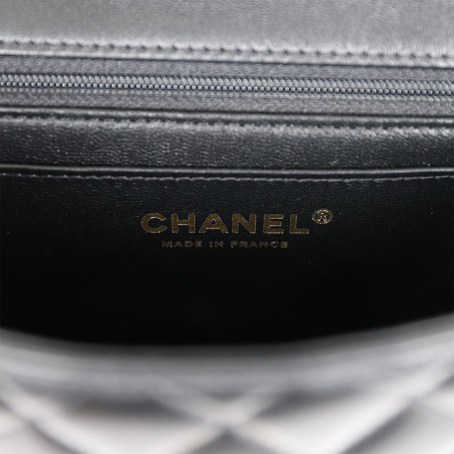 Chanel Mini Rectangular Flap Bag with Top Handle Black Lambskin Light Gold Hardware