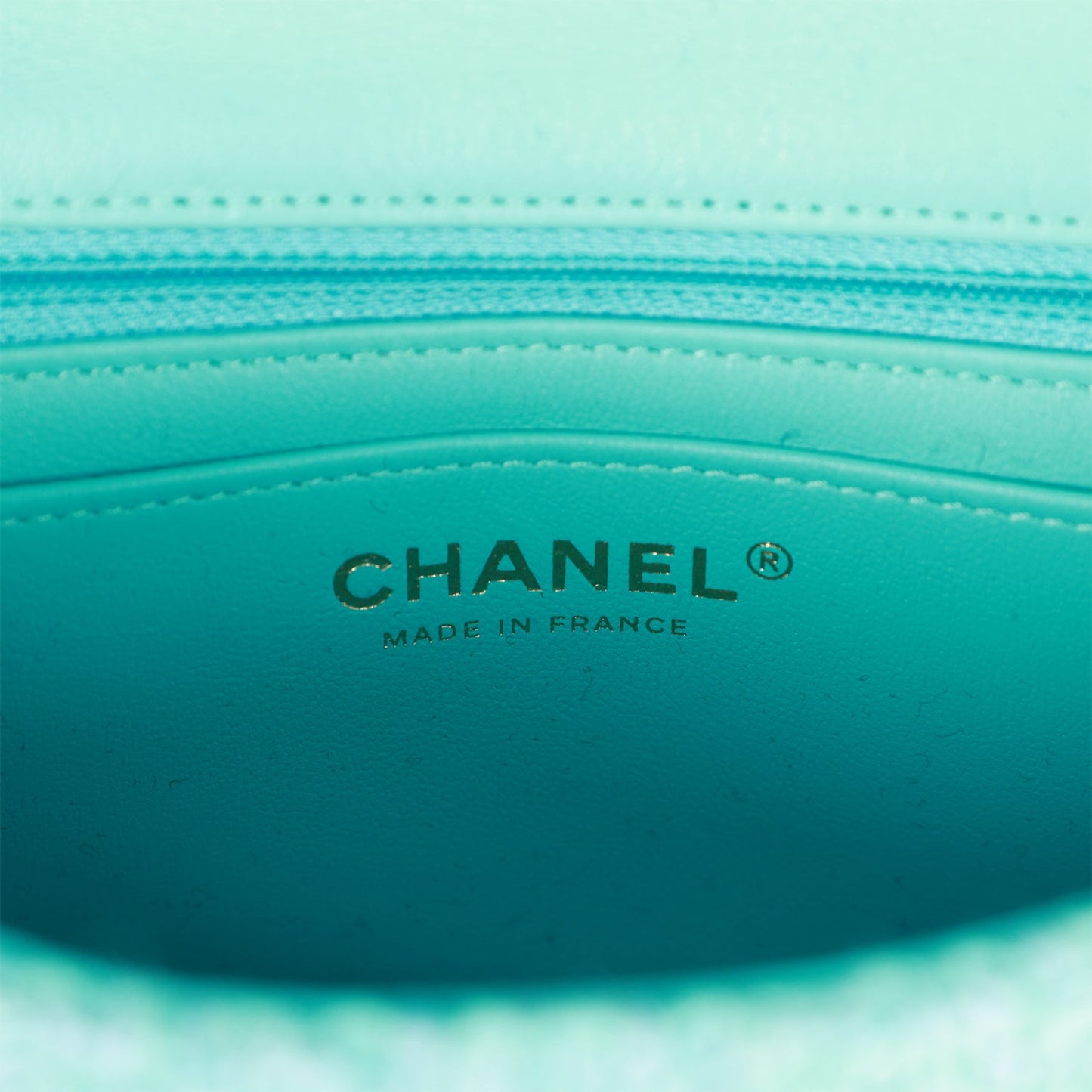 Chanel Mini Rectangular Flap Bag Blue Tweed Light Gold Hardware