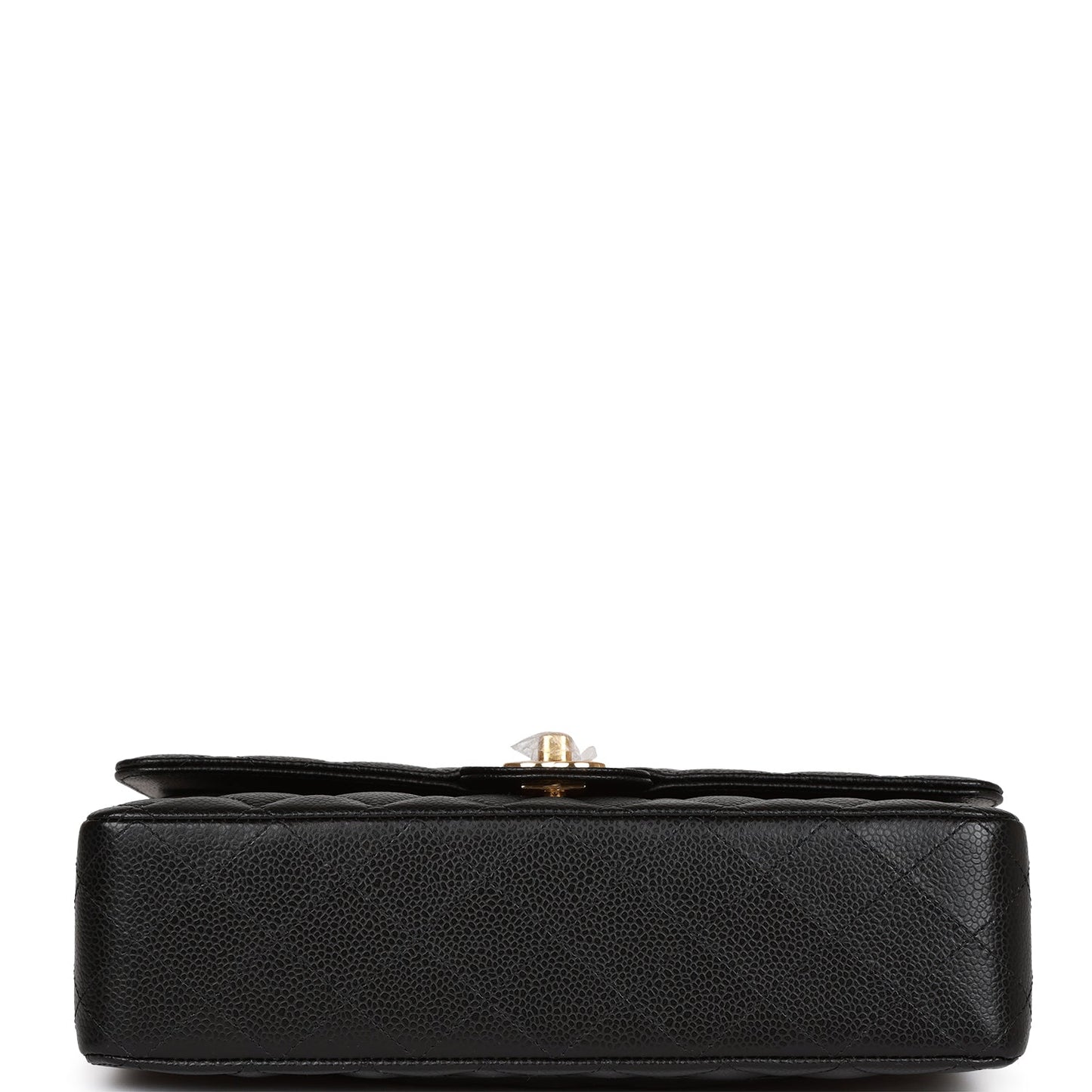 Chanel Medium Classic Double Flap Bag Black Quilted Caviar Gold Hardware