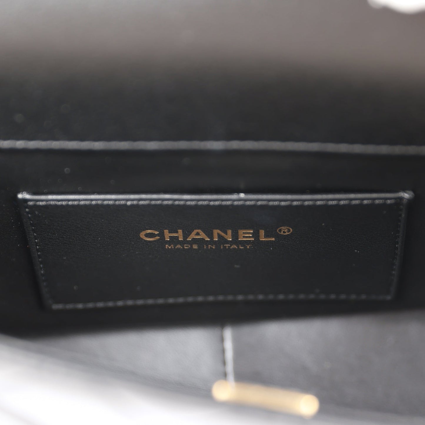 Chanel Monaco Mini Flap Bag Black Lambskin Antique Gold Hardware