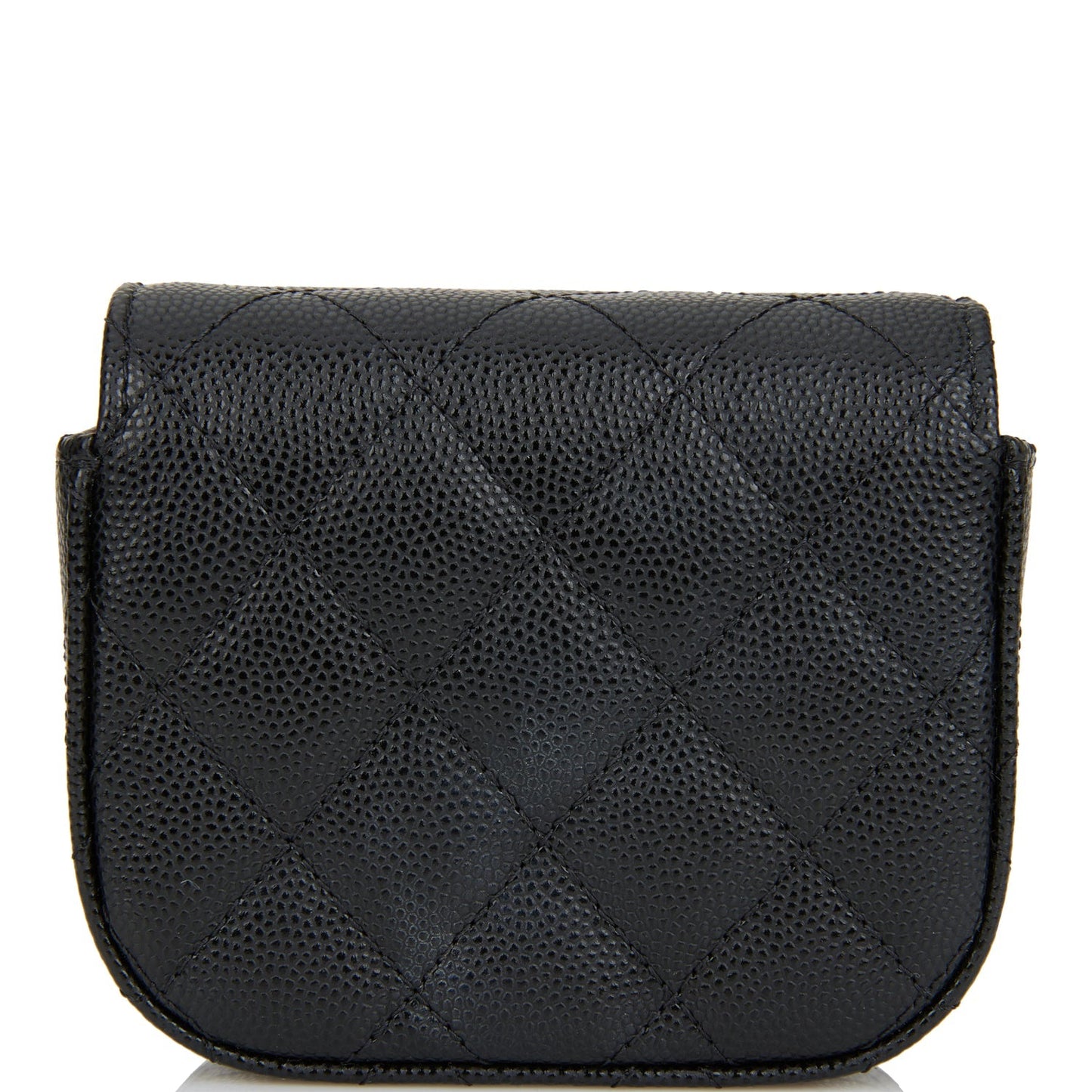 Chanel Mini Clutch With Chain Bag Black Caviar Gold Hardware