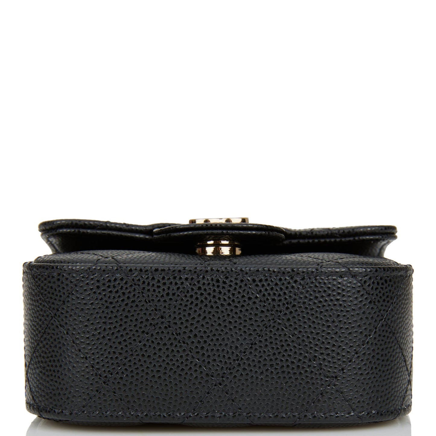 Chanel Mini Clutch With Chain Bag Black Caviar Gold Hardware