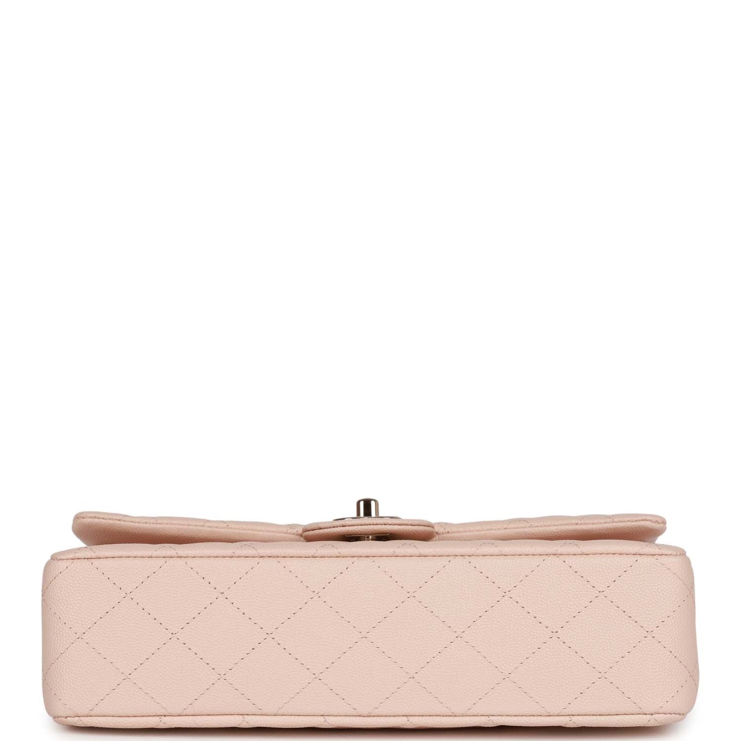 Chanel Medium Classic Double Flap Bag Beige Caviar Light Gold Hardware