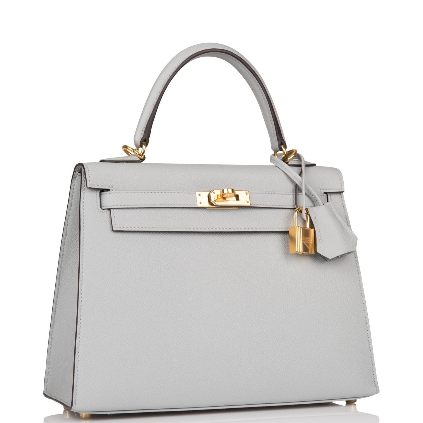 Hermes Kelly 25 Sellier Bleu Glacier Epsom Gold Hardware