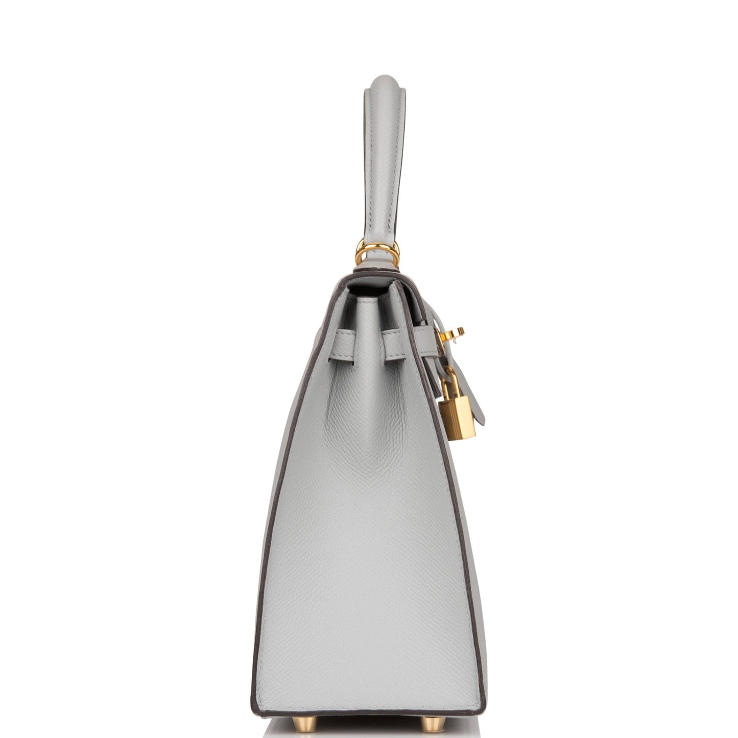 Hermes Kelly 25 Sellier Bleu Glacier Epsom Gold Hardware