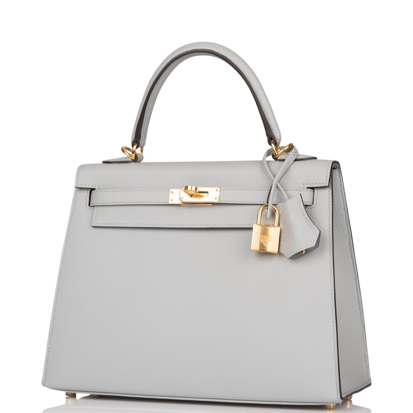 Hermes Kelly 25 Sellier Bleu Glacier Epsom Gold Hardware