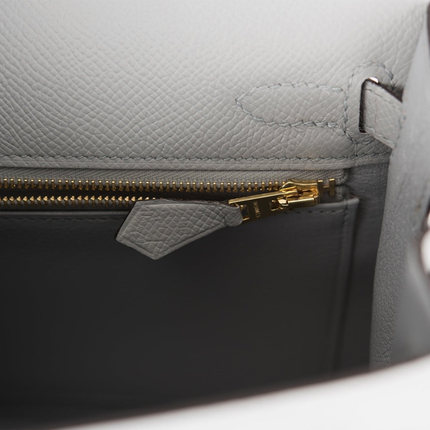 Hermes Kelly 25 Sellier Bleu Glacier Epsom Gold Hardware