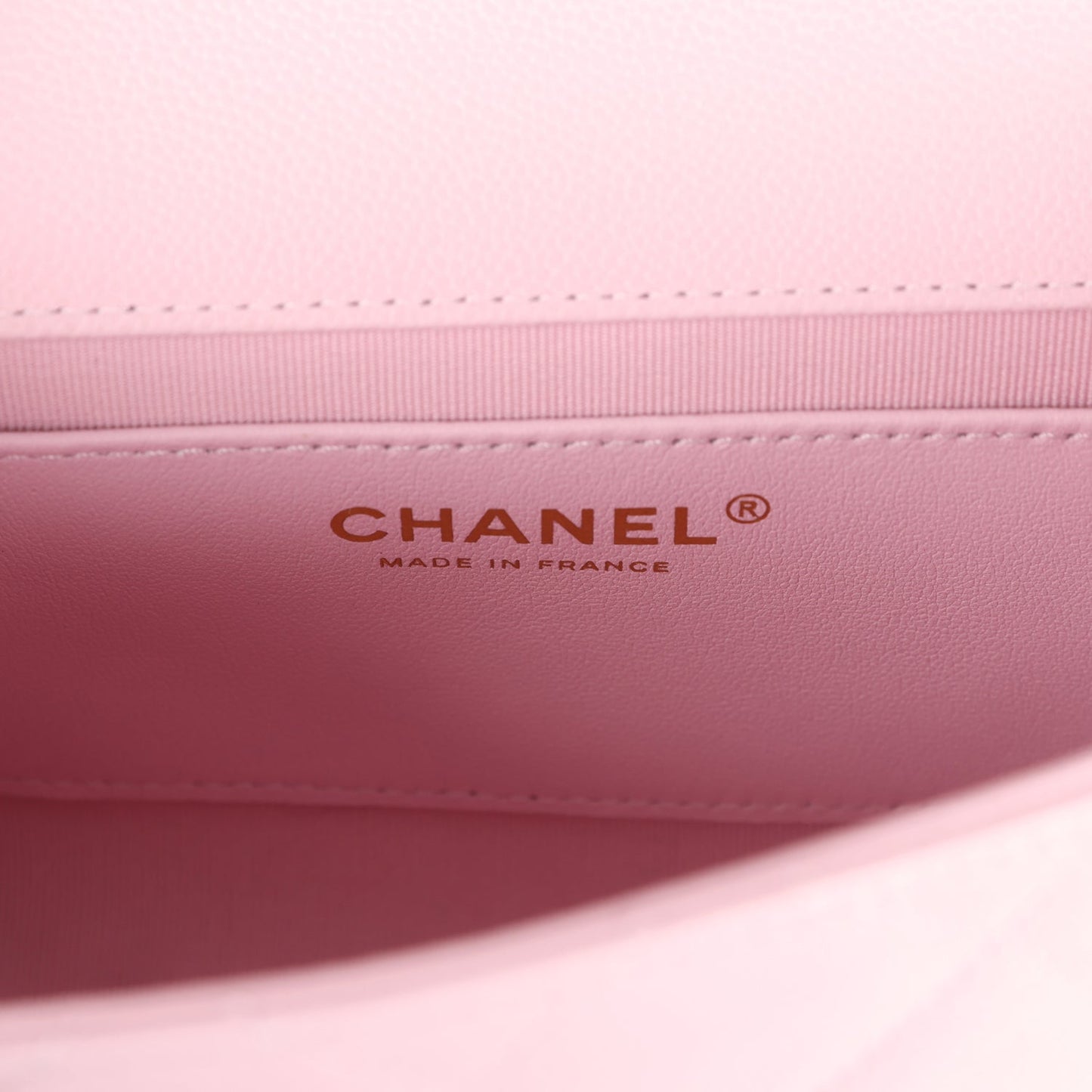 Chanel Mini Flap Bag Light Pink Caviar Brushed Gold Hardware