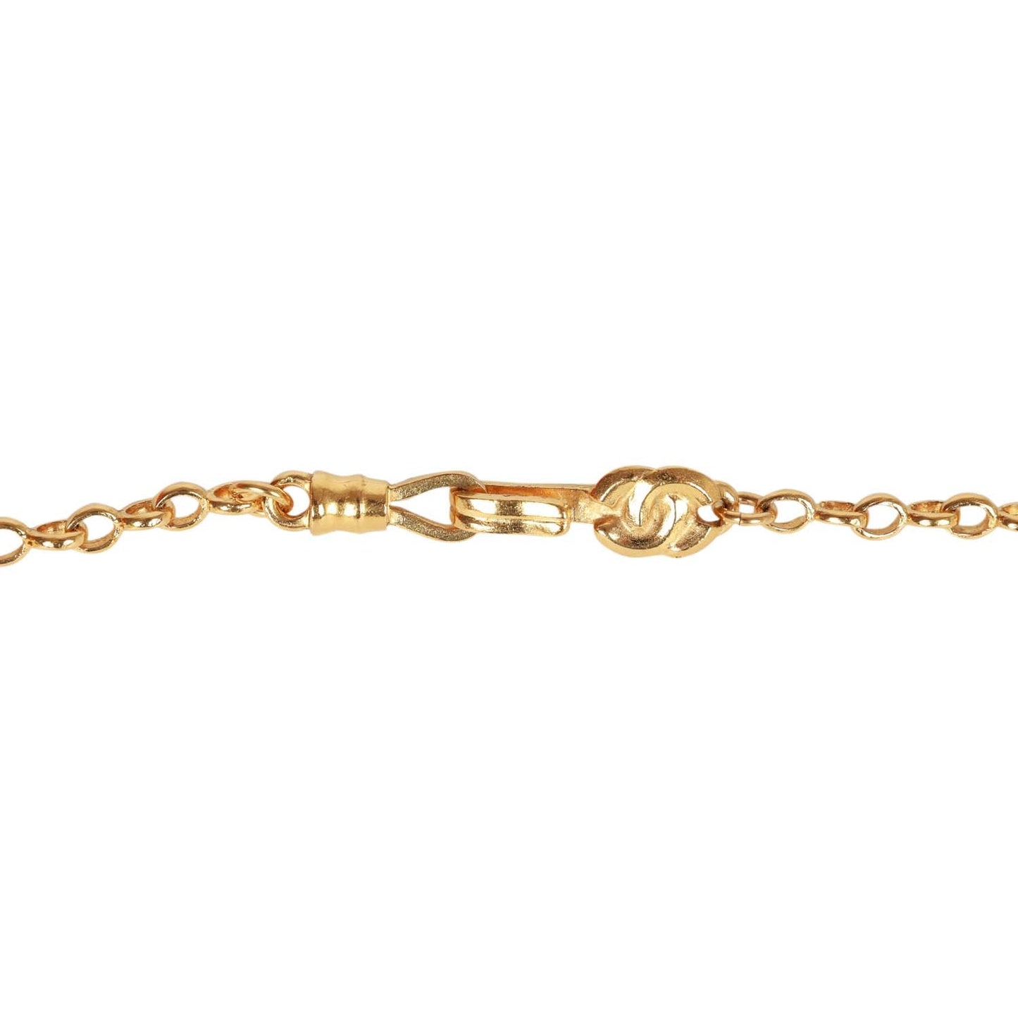 Chanel Vintage Gold Plated Interlocking CC Necklace