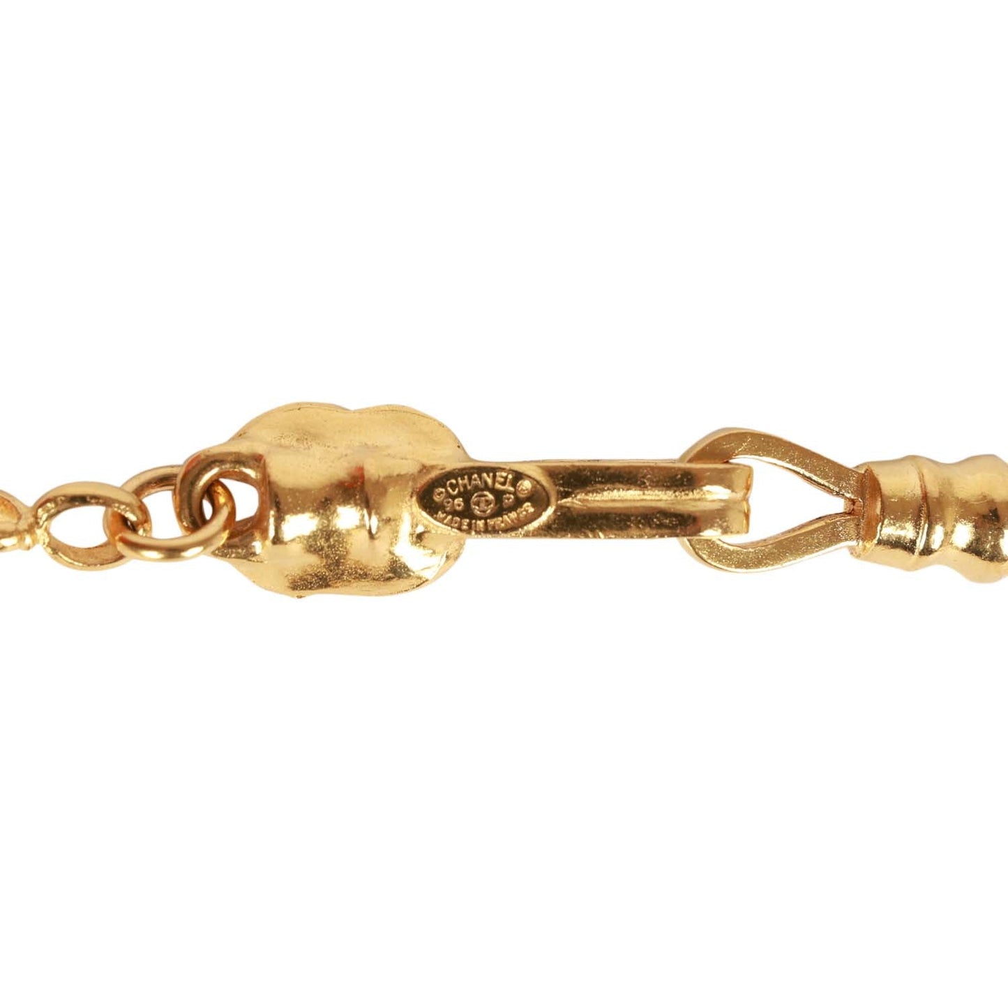 Chanel Vintage Gold Plated Interlocking CC Necklace