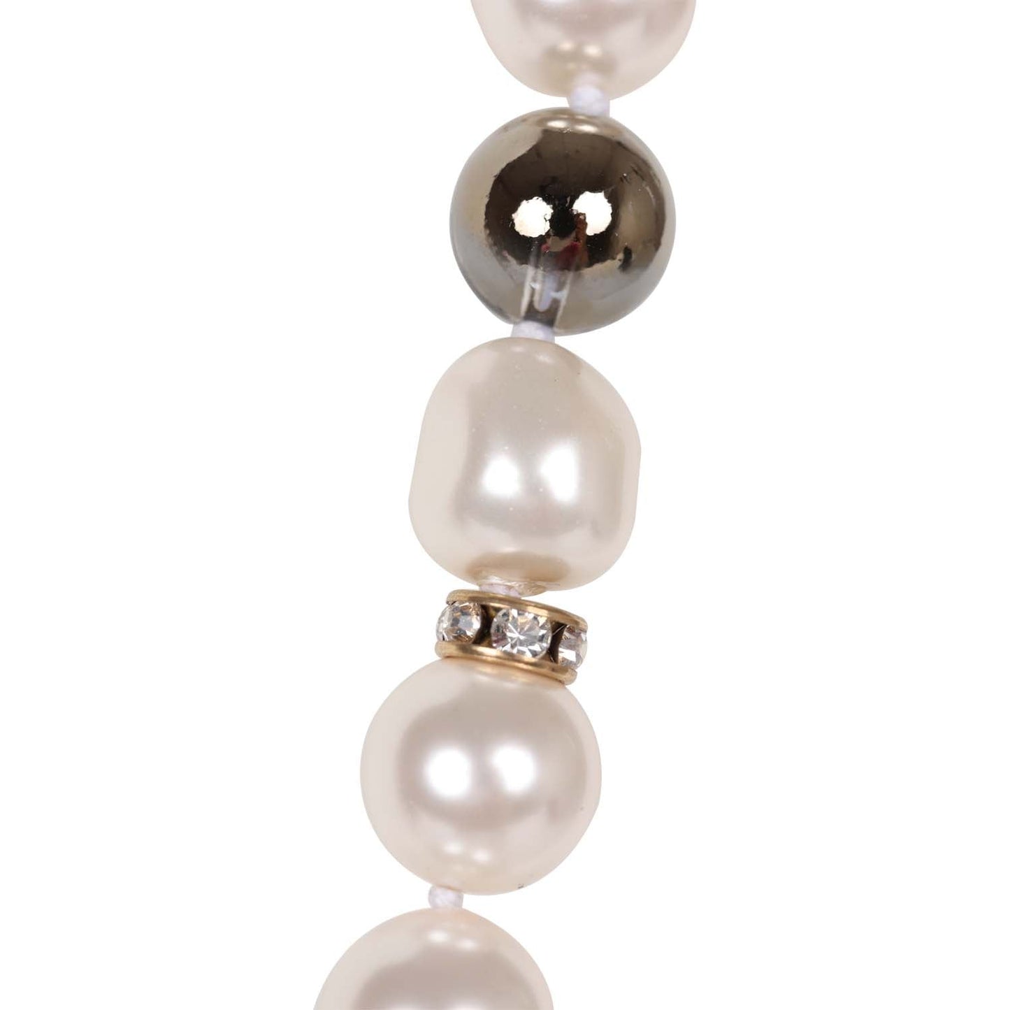 Chanel Layered Pearl, Gripoix, and Strass Gold Metal Fish Head Logo Necklace