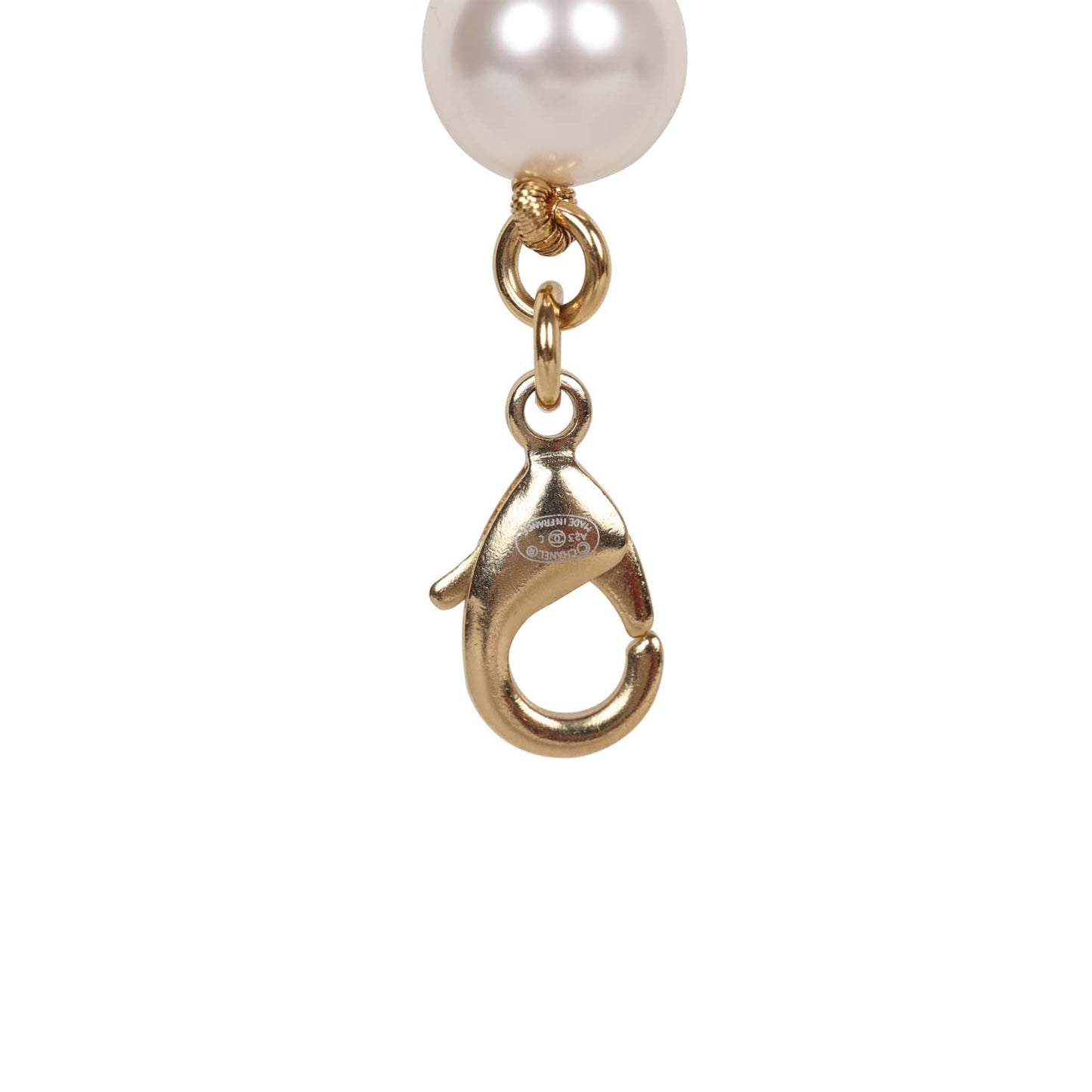 Chanel Layered Pearl, Gripoix, and Strass Gold Metal Fish Head Logo Necklace