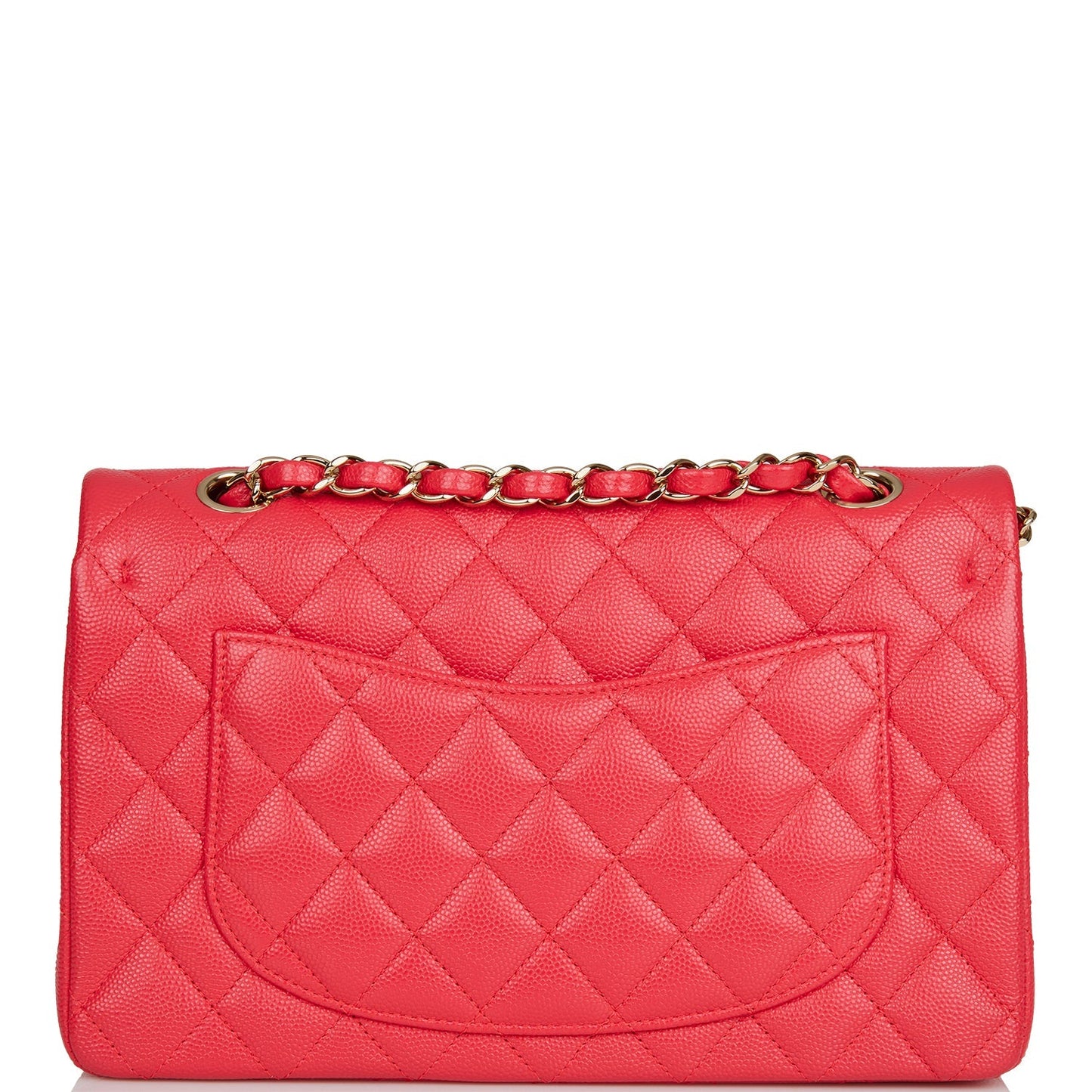 Chanel Small Classic Double Flap Red Caviar Light Gold Hardware