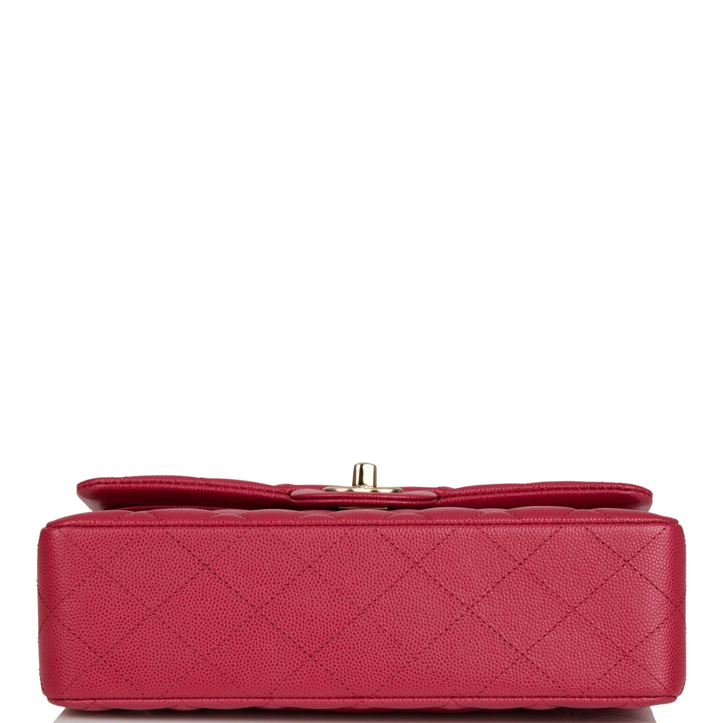 Chanel Small Classic Double Flap Dark Pink Caviar Light Gold Hardware