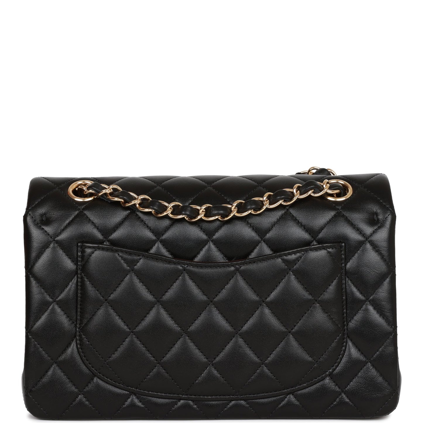 Chanel Small Classic Double Flap Black Lambskin Light Gold Hardware