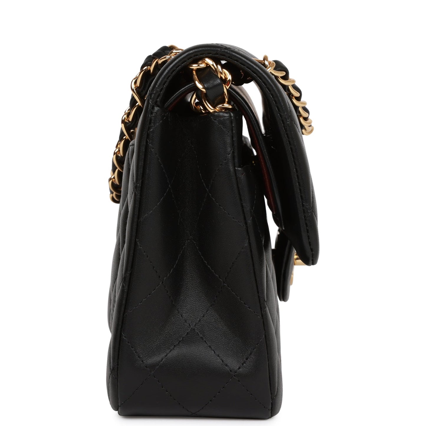 Chanel Small Classic Double Flap Bag Black Lambskin Gold Hardware