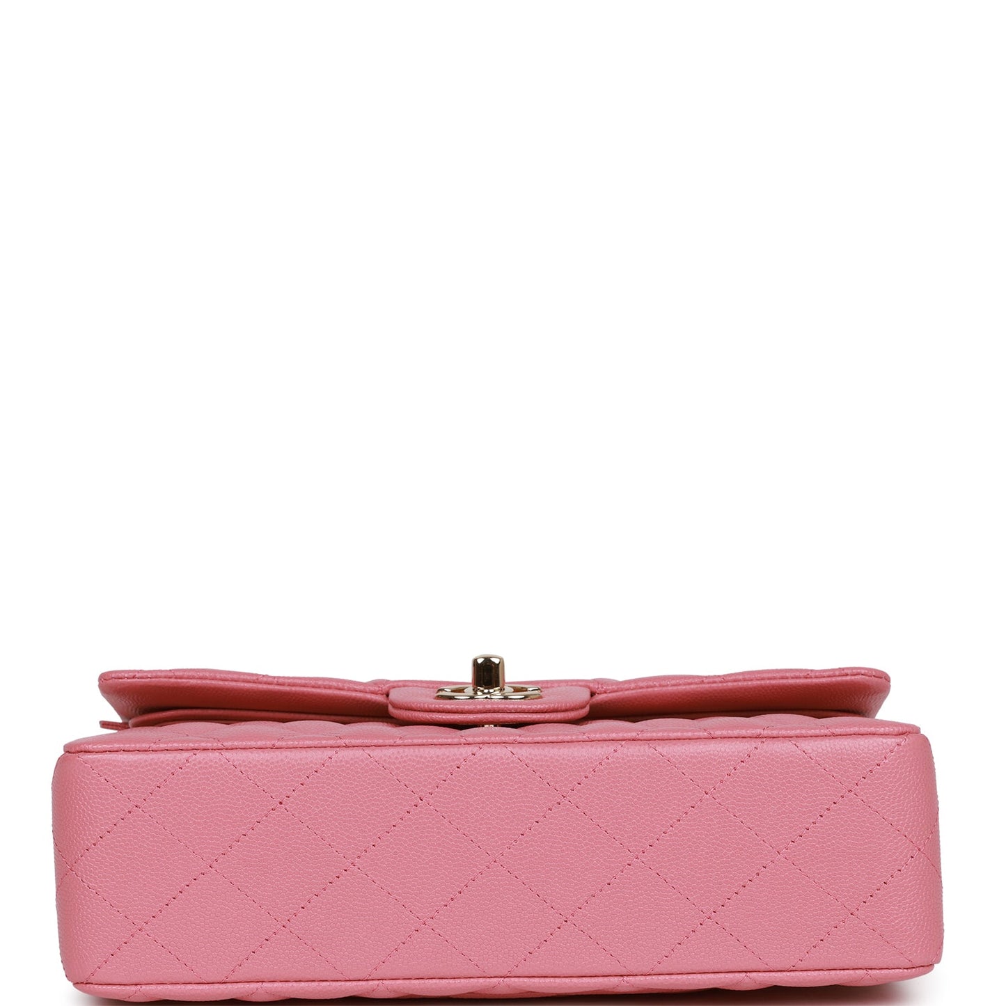 Chanel Small Classic Double Flap Dark Pink Caviar Light Gold Hardware