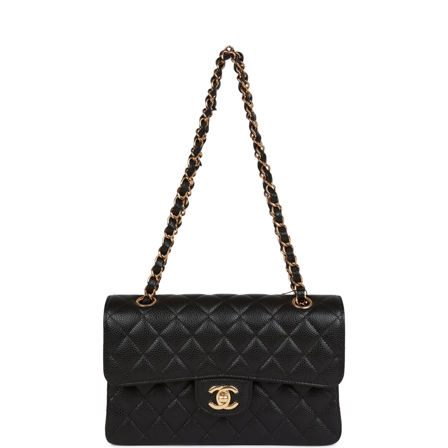 Chanel Small Classic Double Flap Black Caviar Gold Hardware