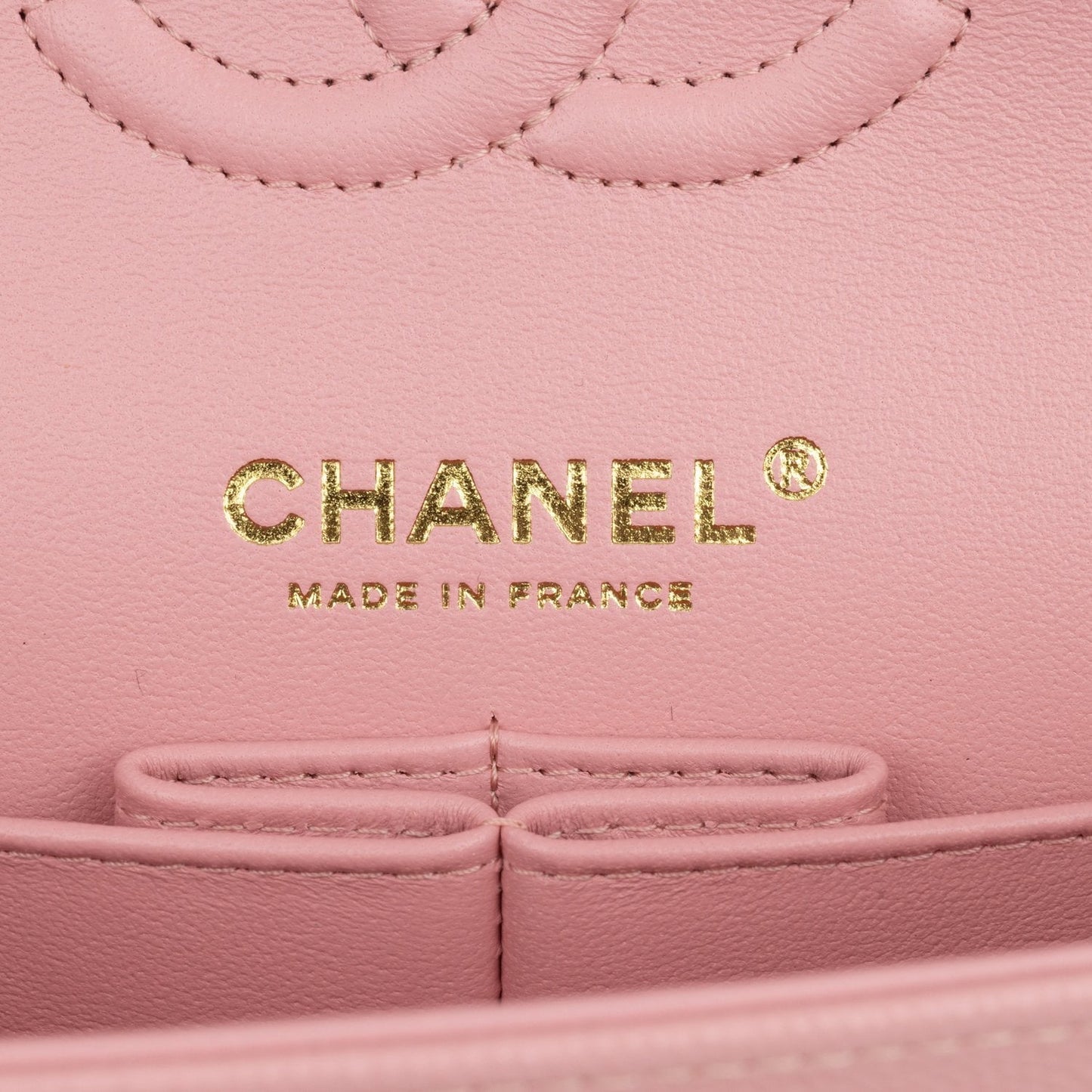 Chanel Small Classic Double Flap Pink Caviar Light Gold Hardware