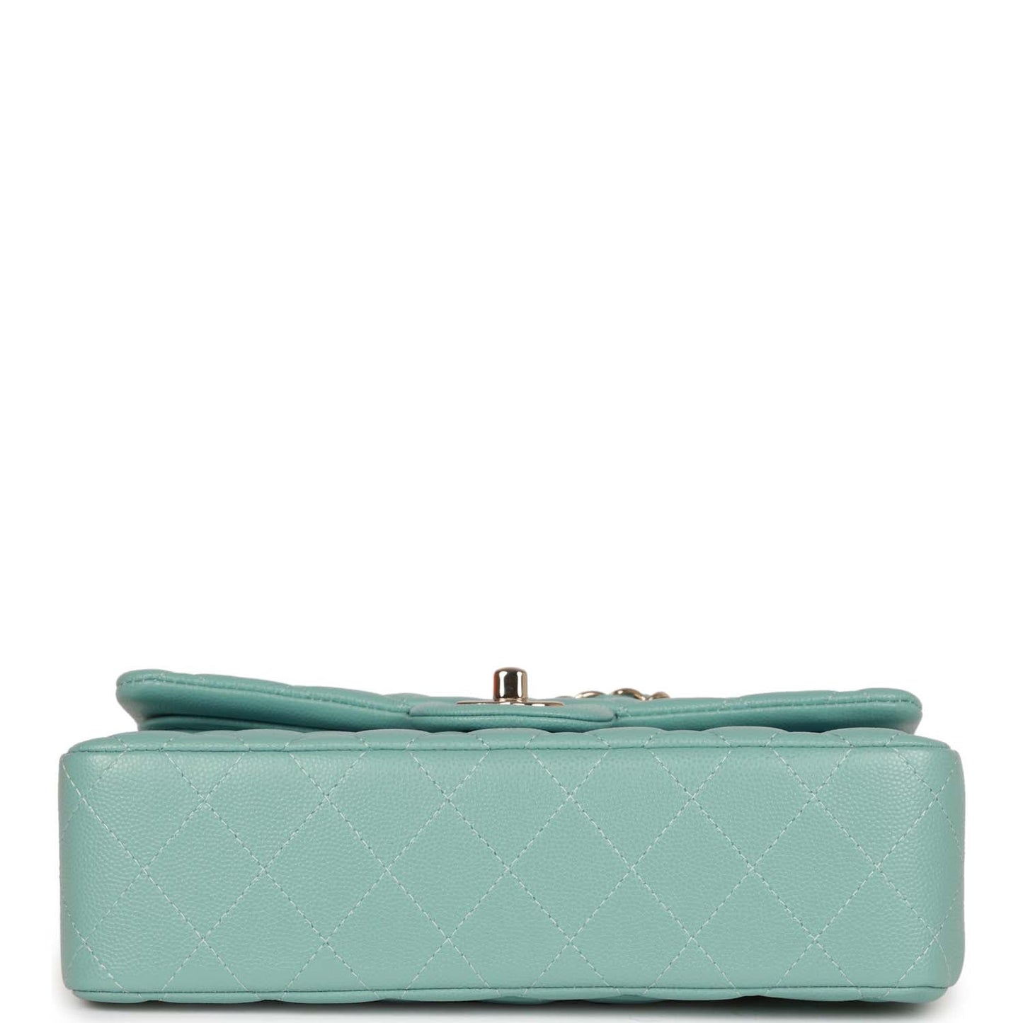 Chanel Small Classic Double Flap Bag Tiffany Blue Caviar Light Gold Hardware