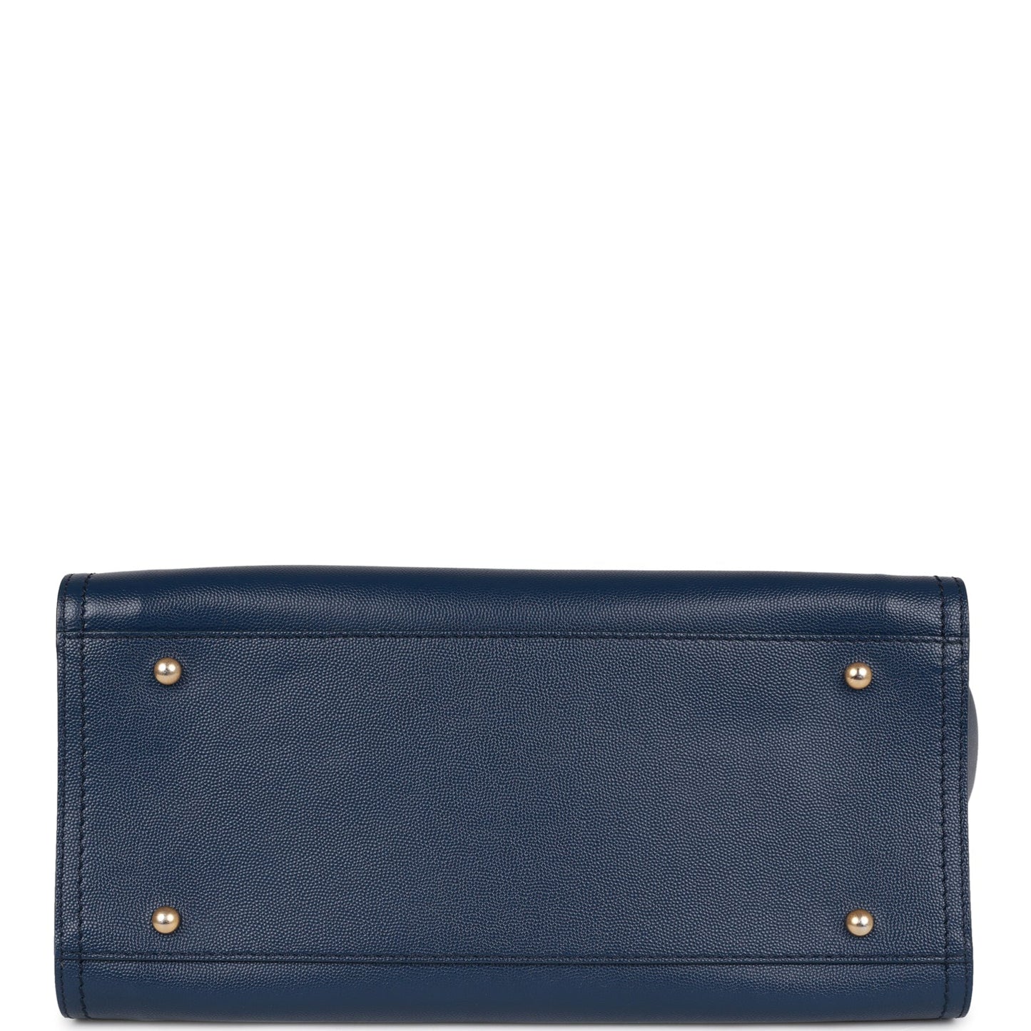 Chanel Small Deauville Shopping Bag Blue Caviar Antique Gold Hardware