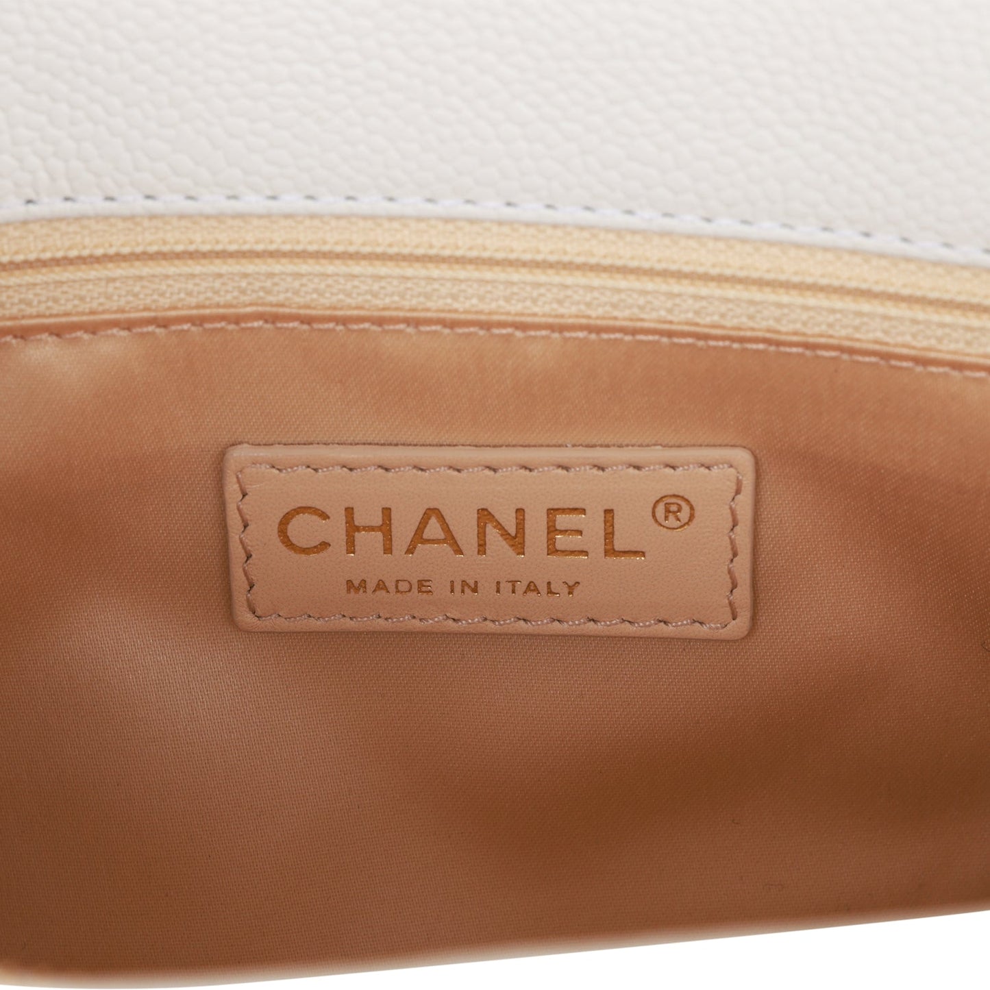 Chanel Grand Shopping Tote (GST) Bag White Caviar Gold Hardware