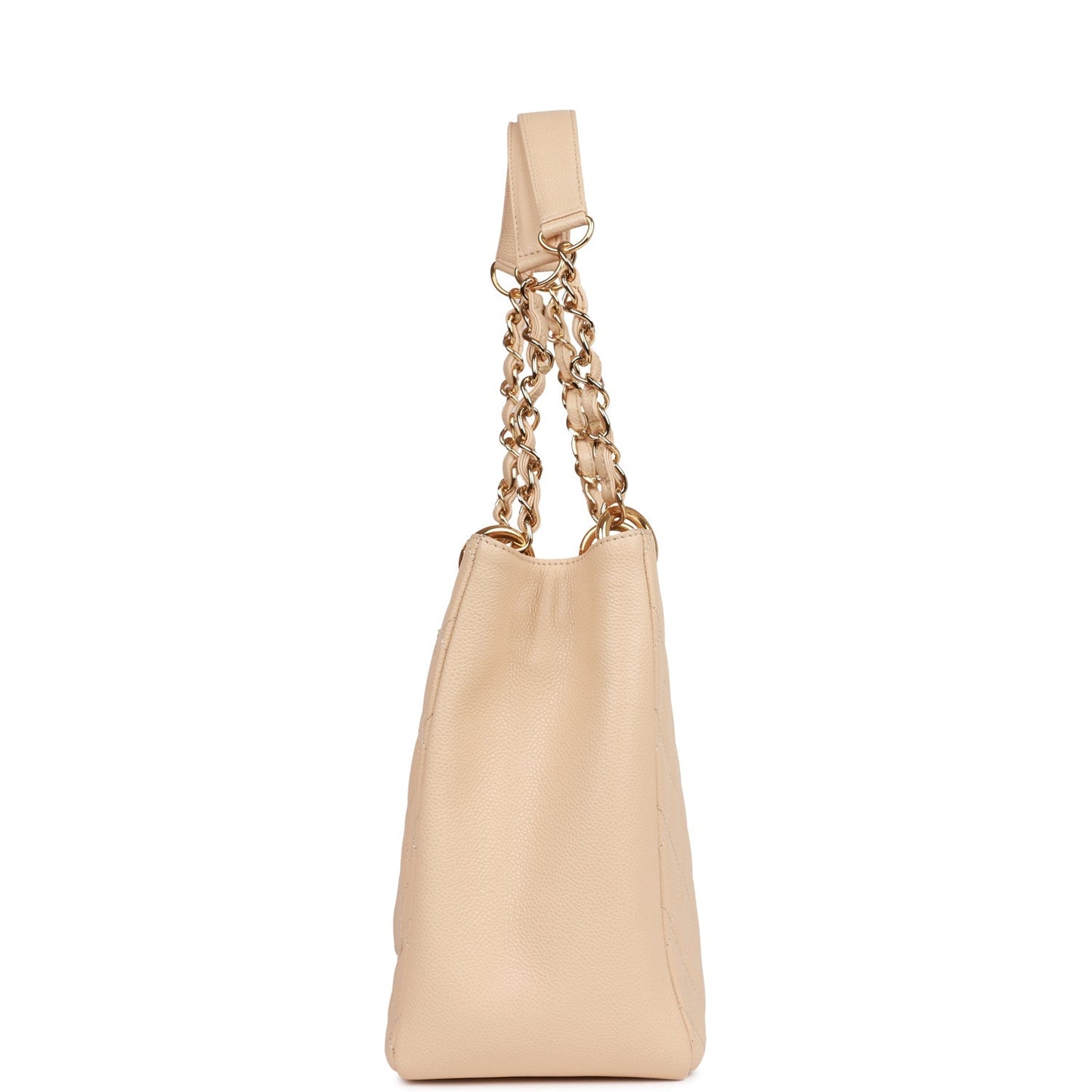 Chanel Grand Shopping Tote (GST) Bag Beige Caviar Gold Hardware
