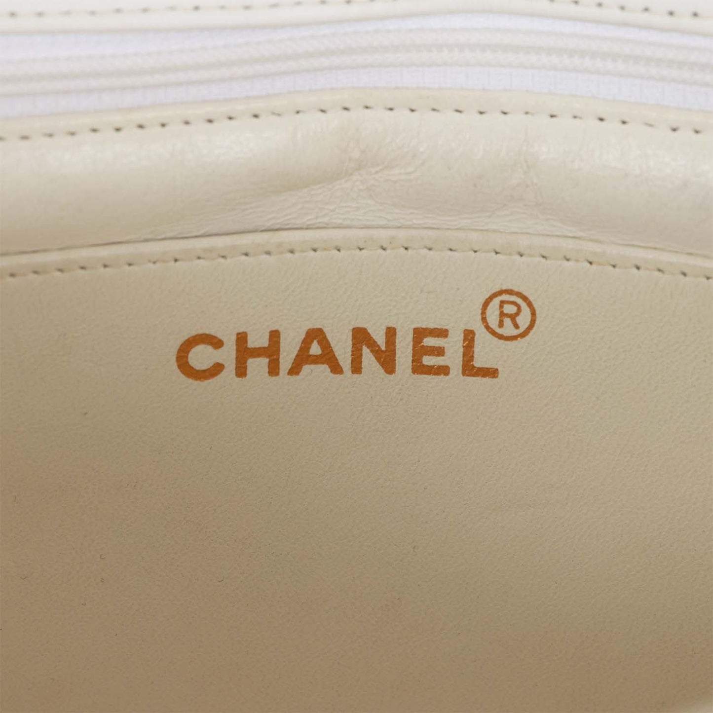 Chanel Vintage Medium Diana Flap Bag White and Black Lambskin Gold Hardware