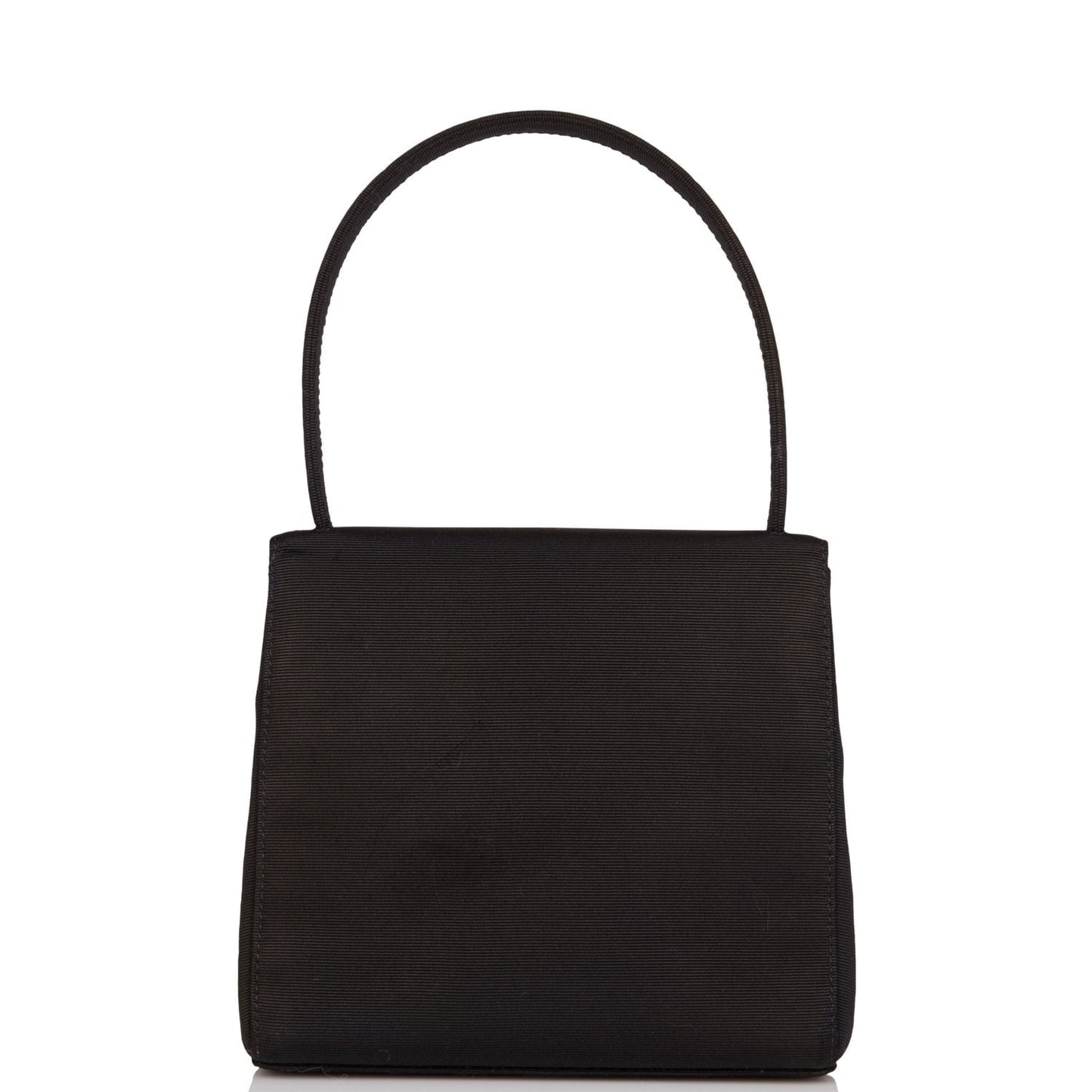 Chanel Vintage Mini Kelly Bag Black Satin Gold Hardware