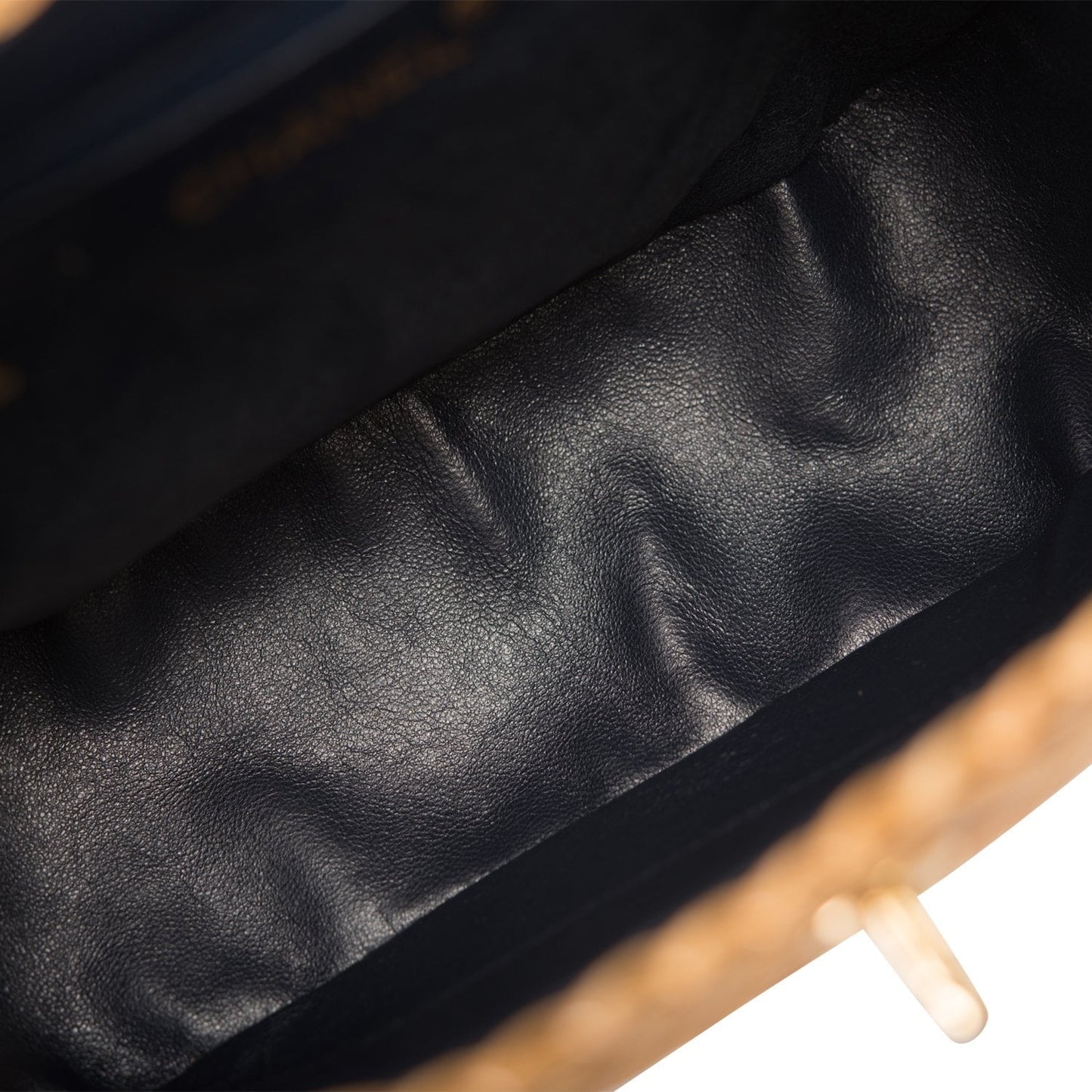 Chanel Vintage Basket Bag Denim and Wicker Gold Hardware