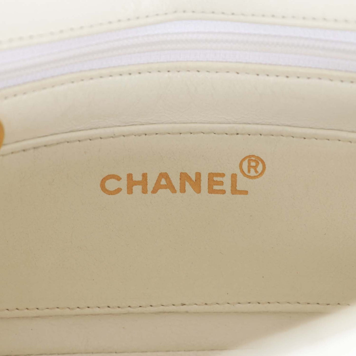 Chanel Vintage Mini Mademoiselle Bag Black and White Lambskin Gold Hardware