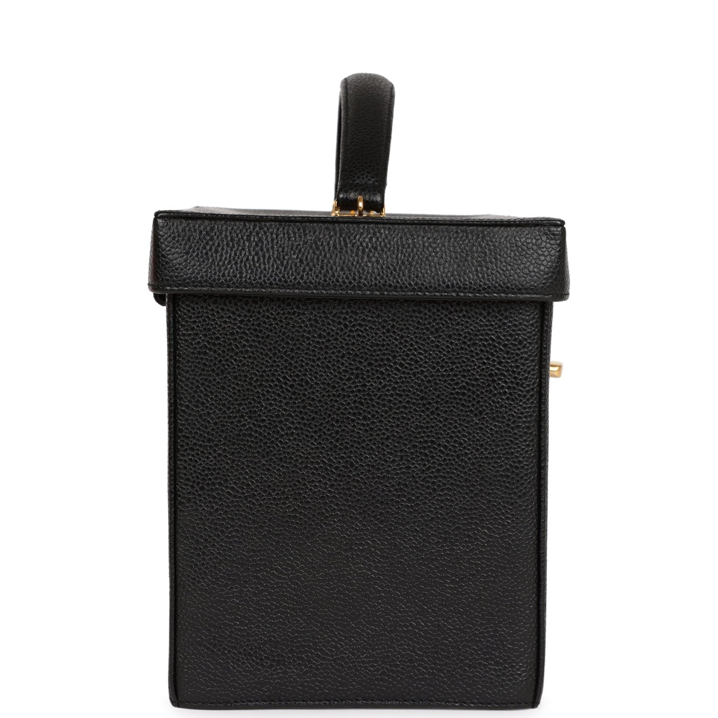 Chanel Vintage Large Vanity Bag Black Caviar Gold Hardware