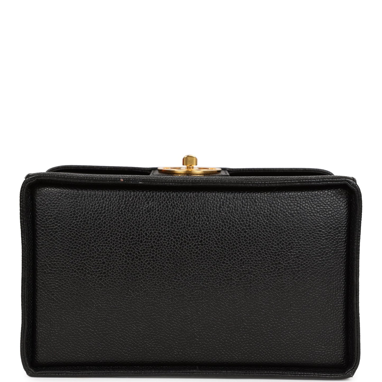 Chanel Vintage Large Vanity Bag Black Caviar Gold Hardware