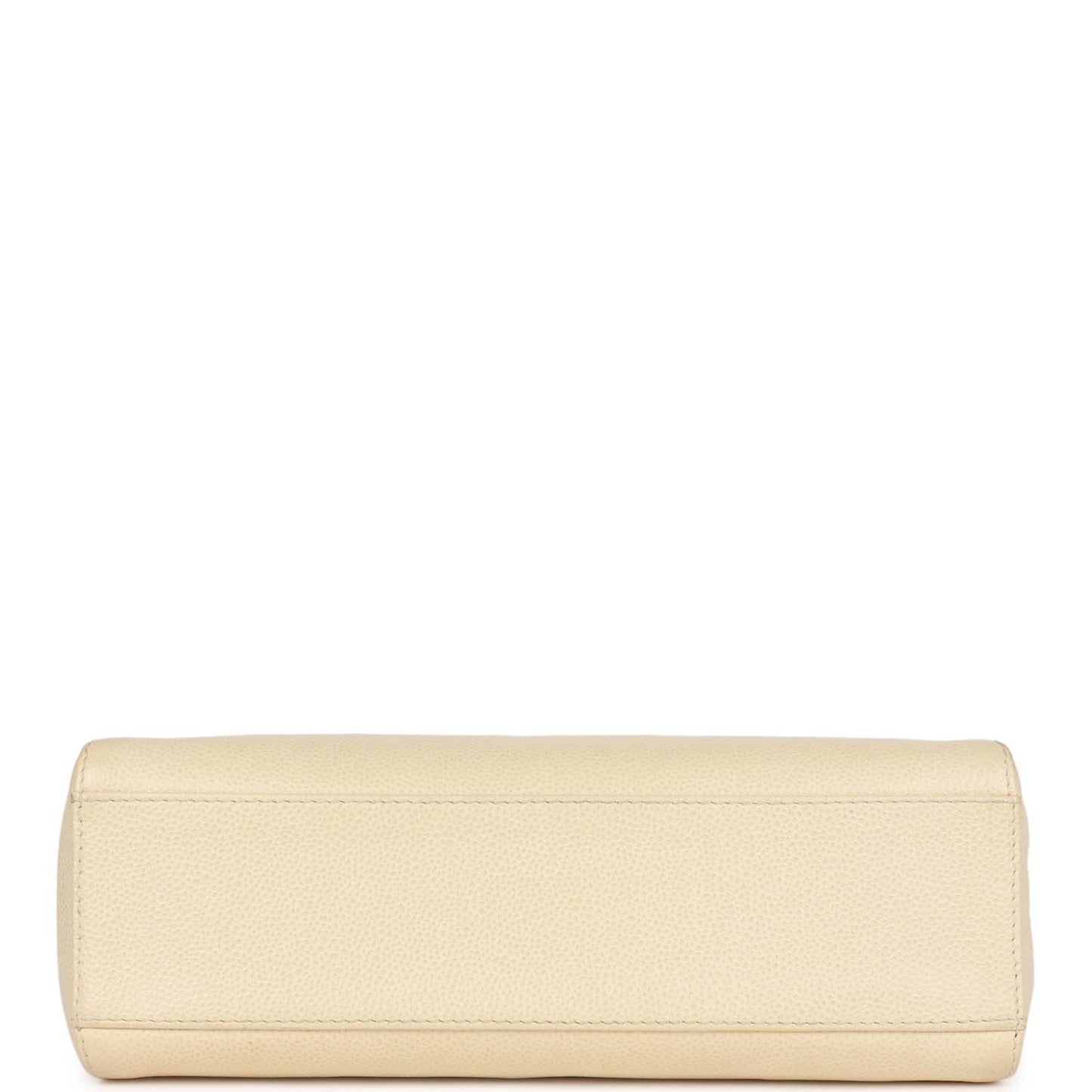 Chanel Vintage Wood Top Handle Kelly Ivory Caviar