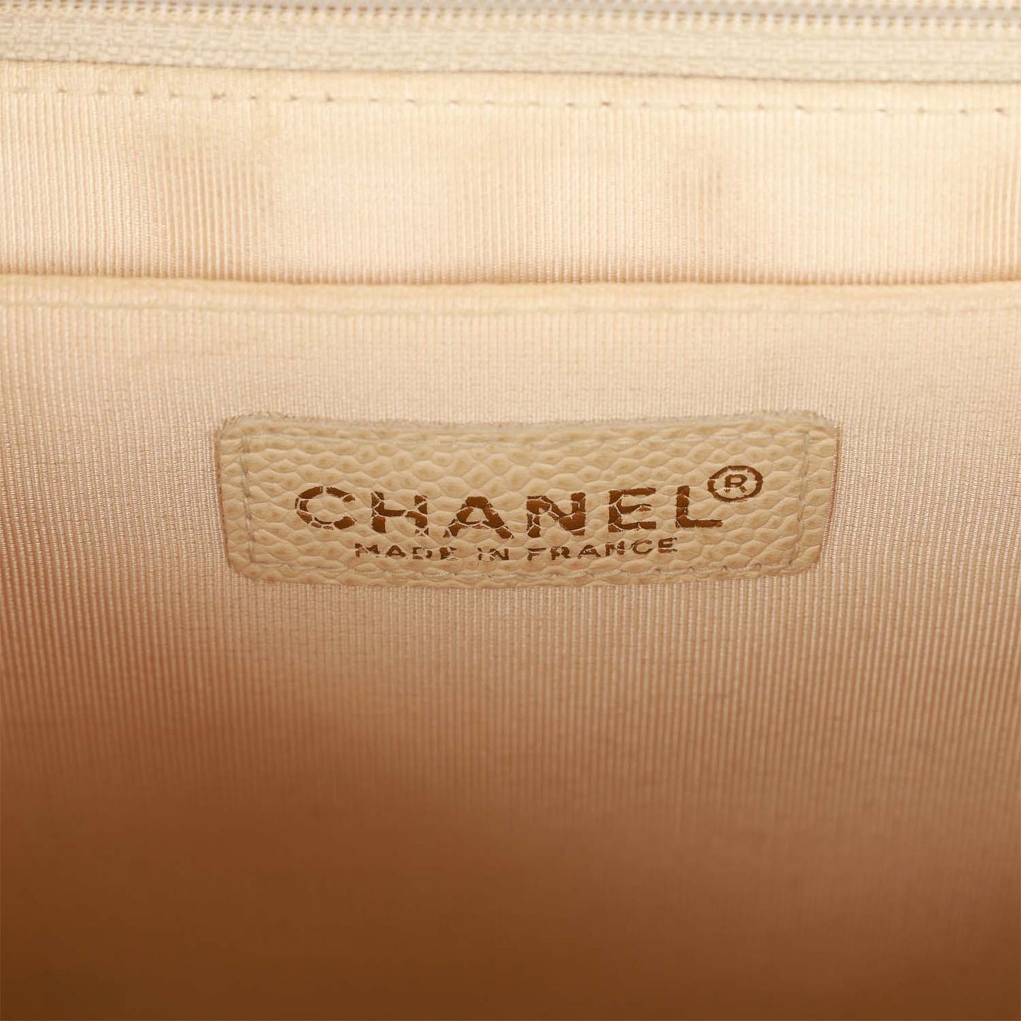 Chanel Vintage Wood Top Handle Kelly Ivory Caviar