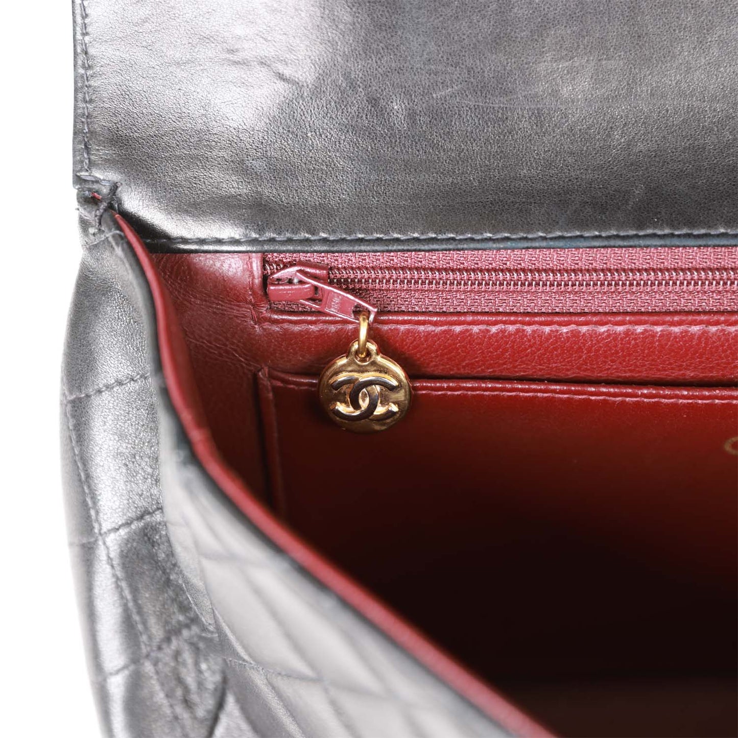 Chanel Vintage Kelly Parent Flap Bag Black Lambskin Gold Hardware