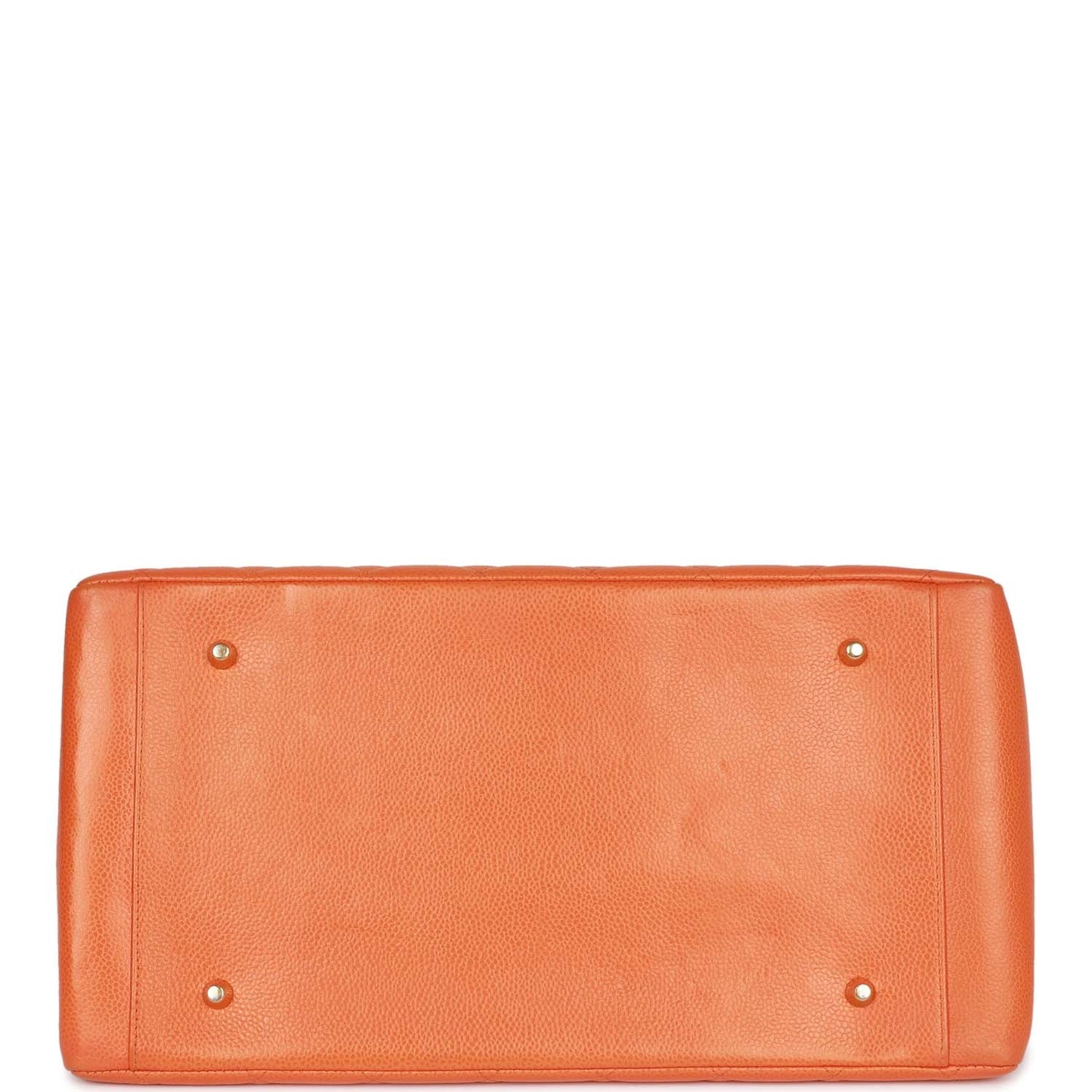Chanel Vintage Grand CC Timeless Tote Bag Orange Caviar Gold Hardware