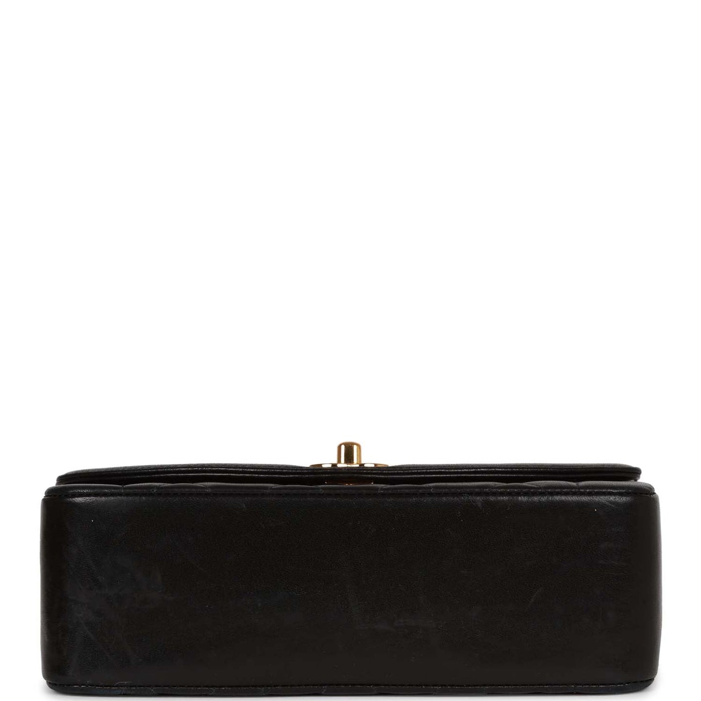 Chanel Vintage Small Diana Flap Bag Black Lambskin Gold Hardware