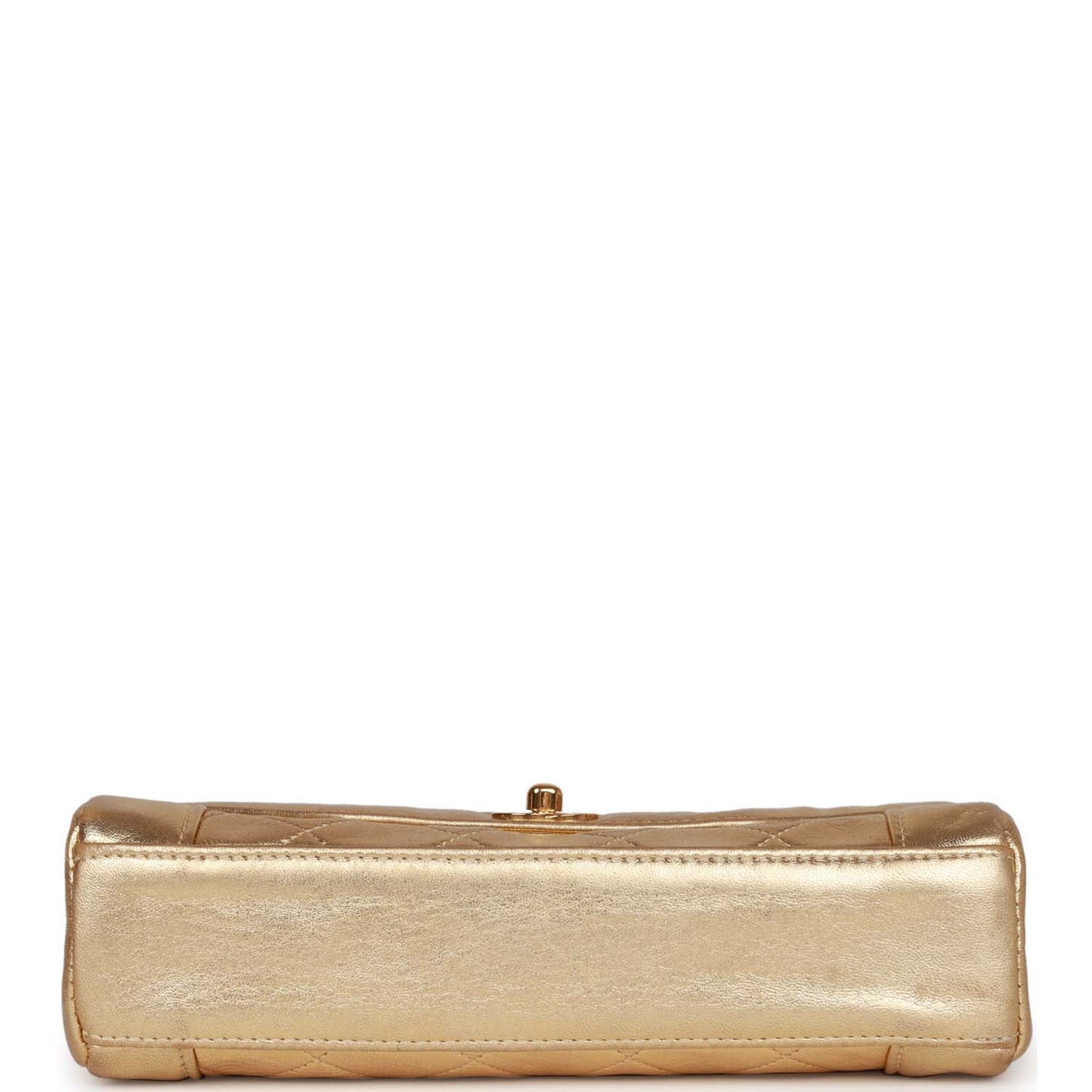 Chanel Vintage Flap Bag Gold Metallic Lambskin Gold Hardware