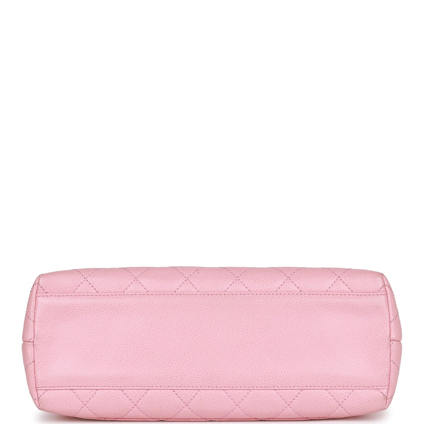 Chanel Vintage Kelly Handle Flap Bag Pink Caviar Gold Hardware
